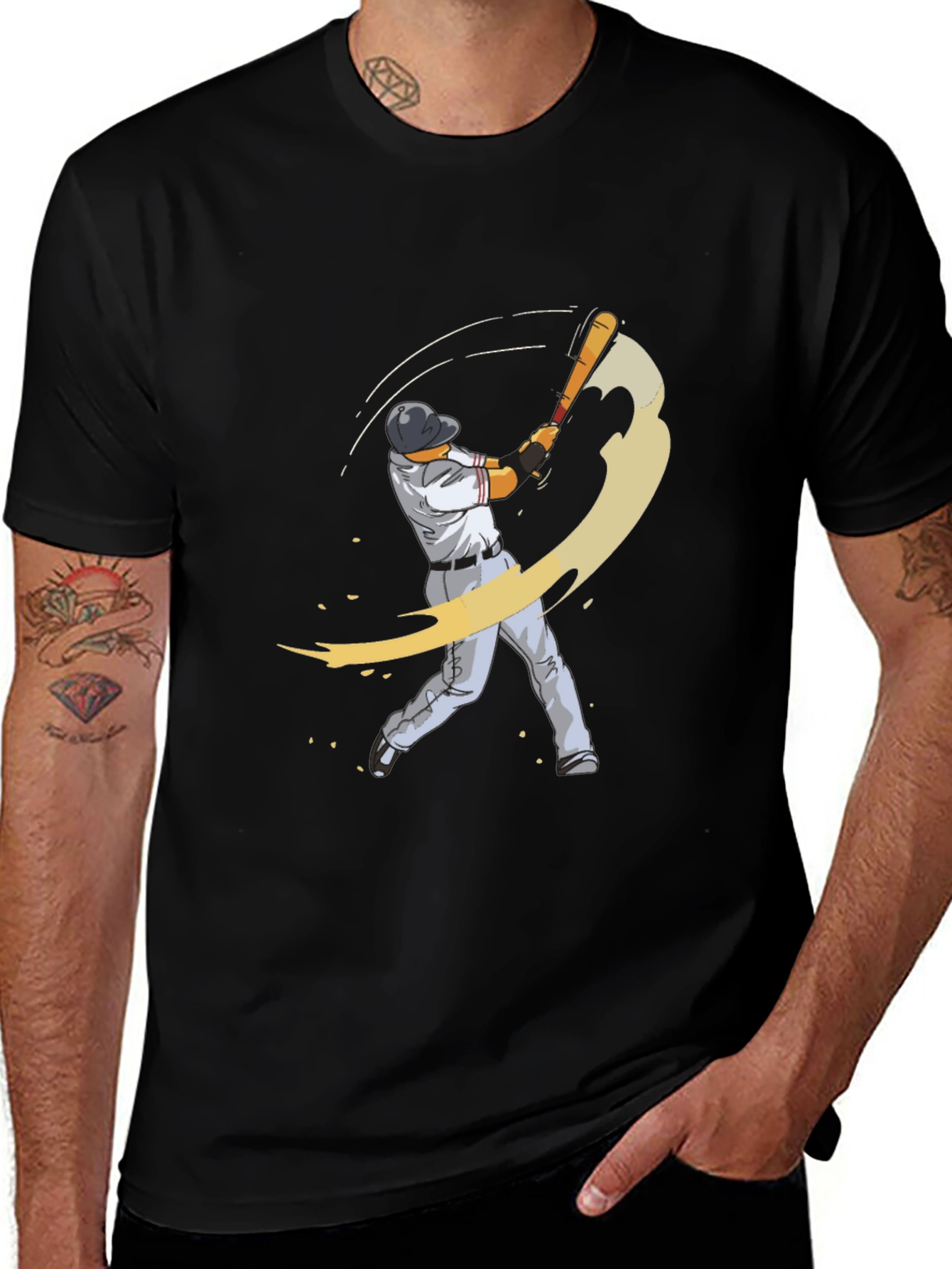 Baseball Player Graphic T-Shirt
