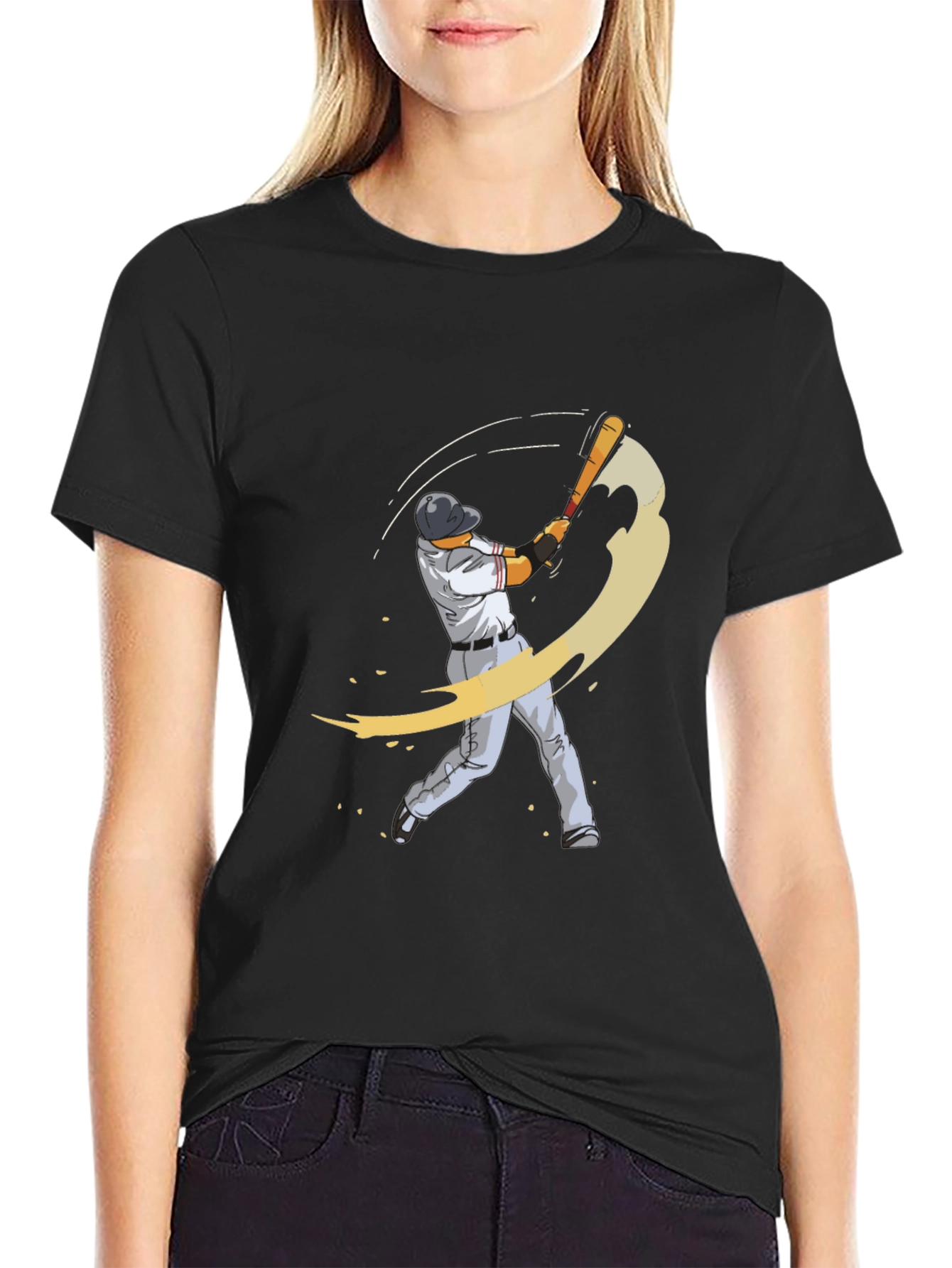 Baseball Player Graphic T-Shirt