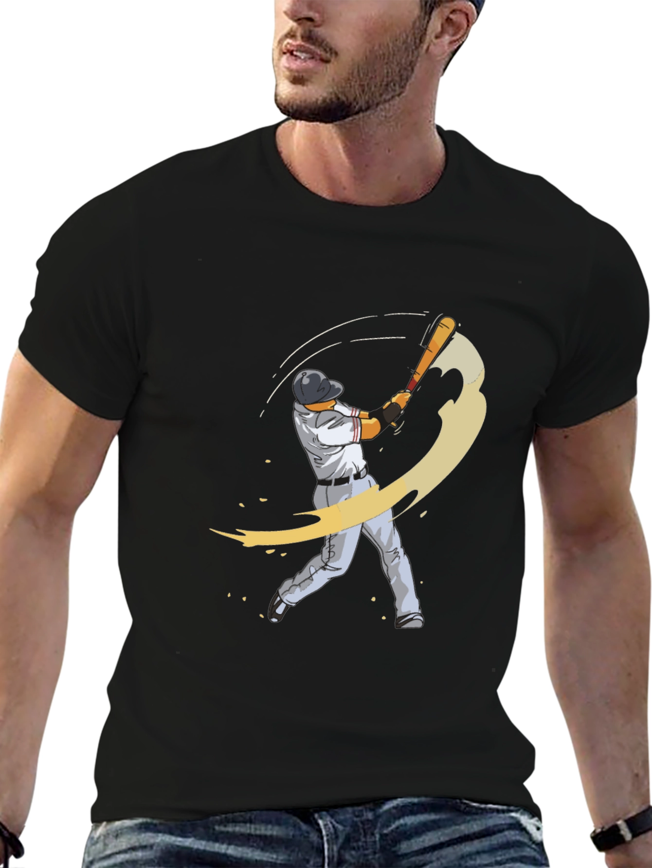 Baseball Player Graphic T-Shirt