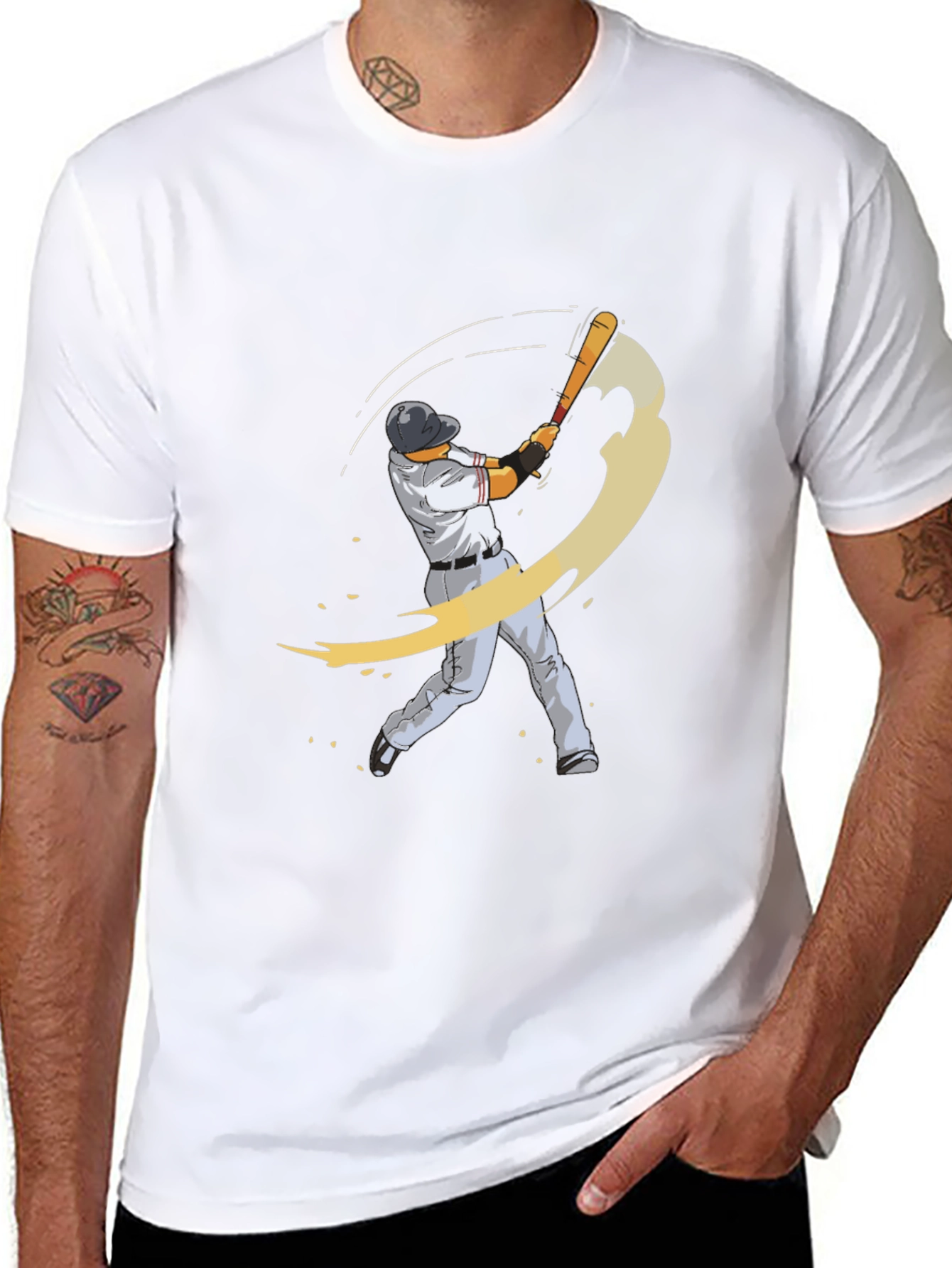 Baseball Player Graphic T-Shirt