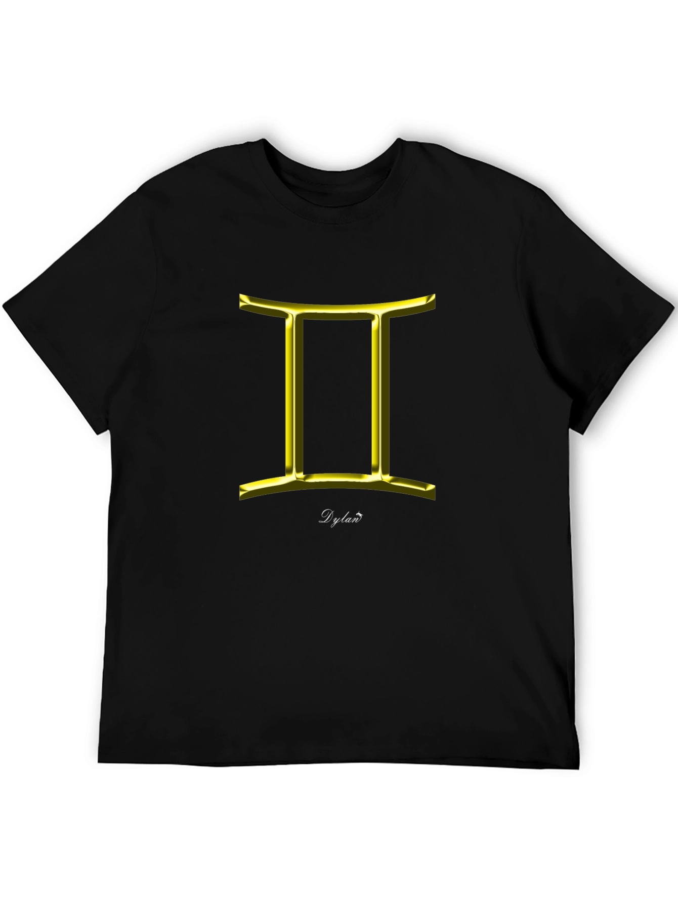Gemini Zodiac Sign T-Shirt - Black