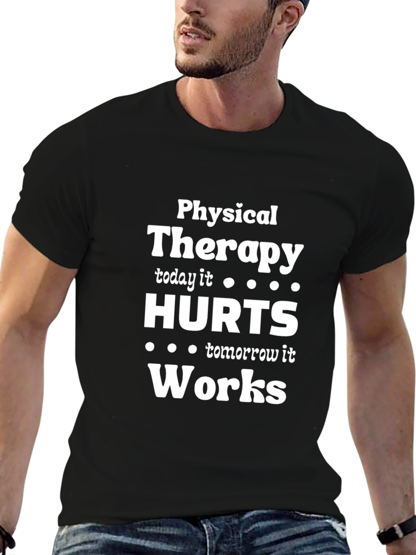 Physical Therapy Hurts - Mens Black Graphic Tee