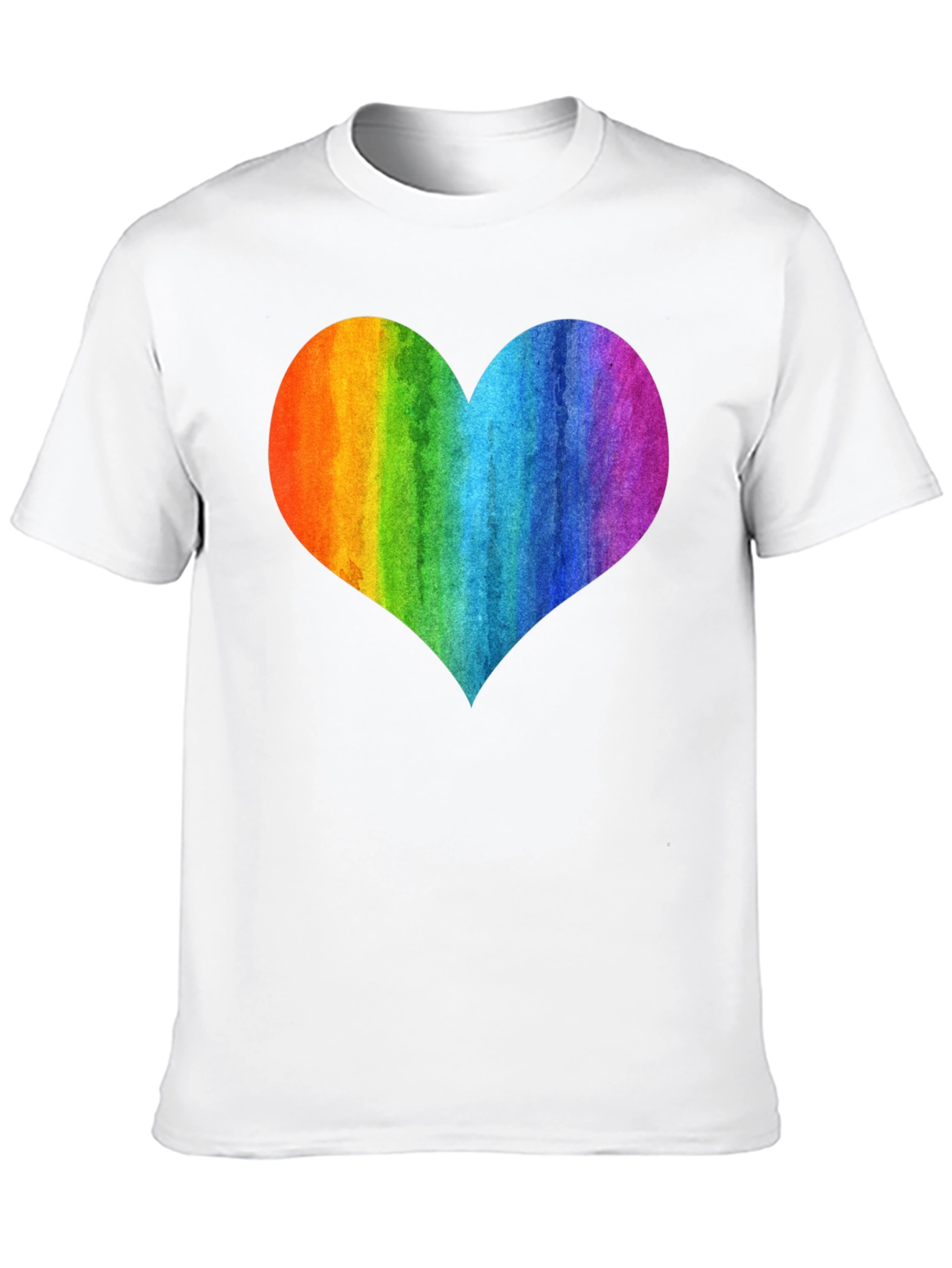Rainbow Heart Graphic Black T-Shirt