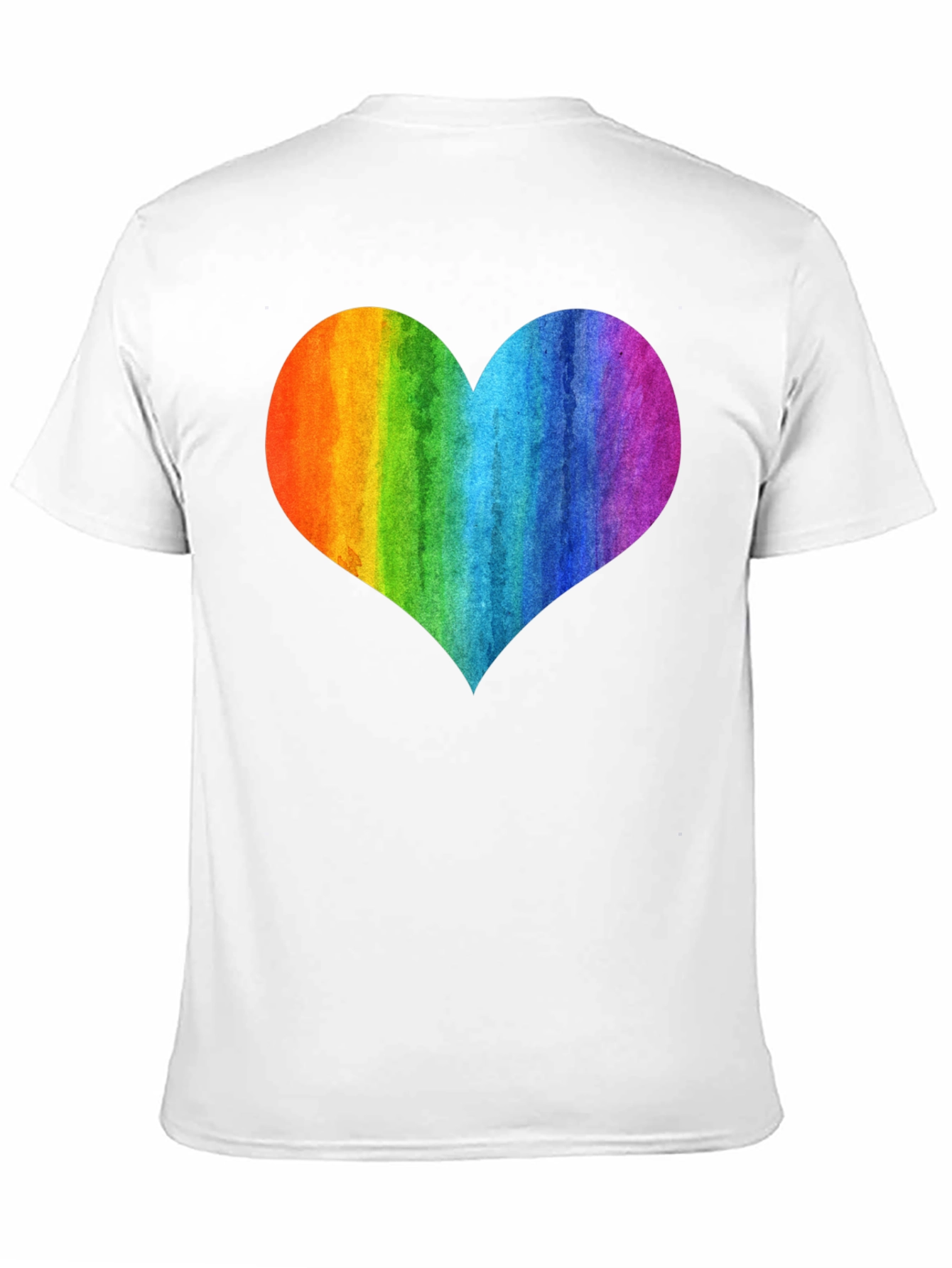 Rainbow Heart Graphic Black T-Shirt