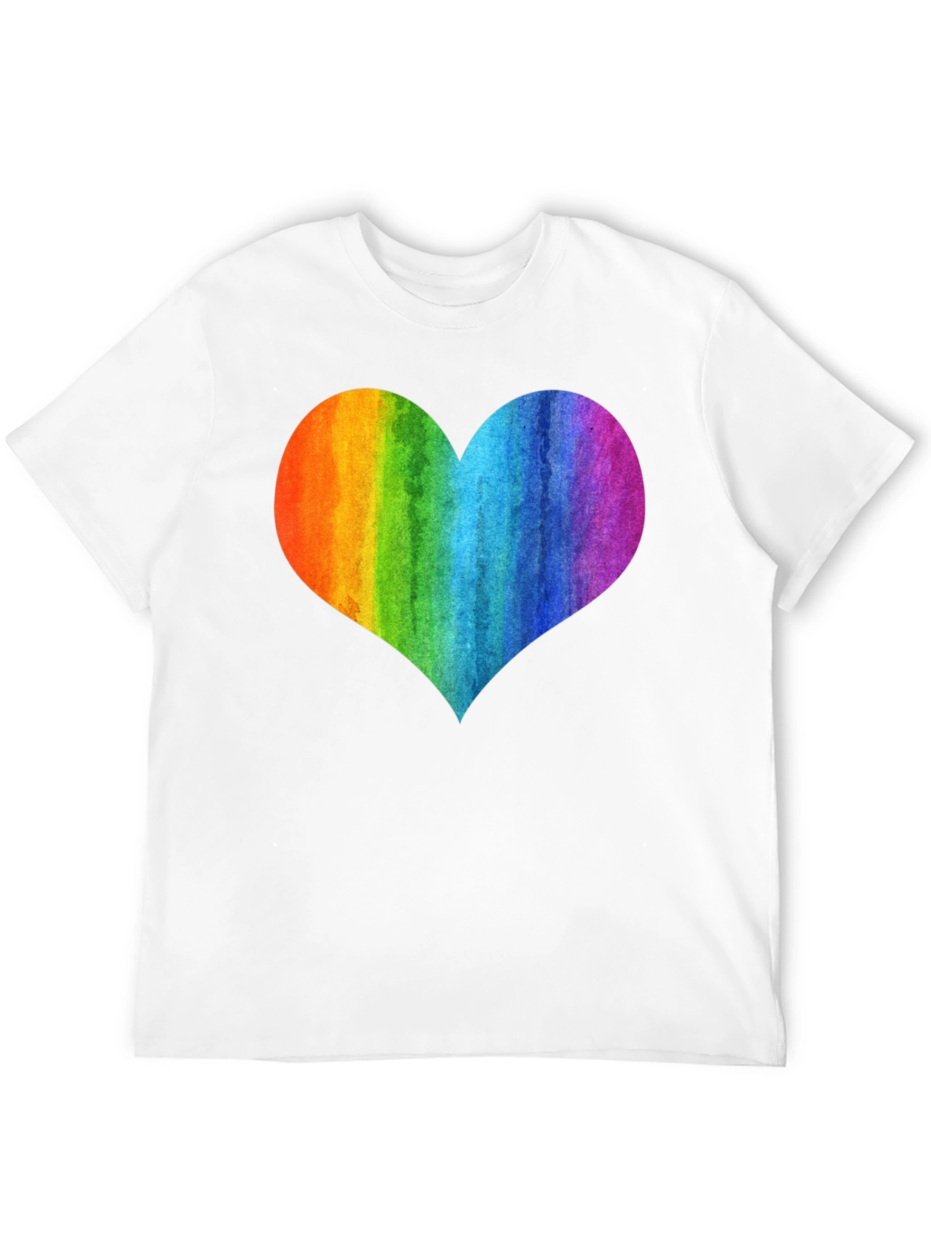 Rainbow Heart Graphic Black T-Shirt