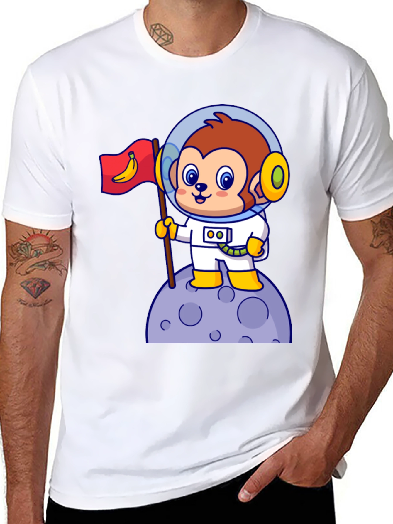 Monkey Astronaut T-Shirt - Space Explorer