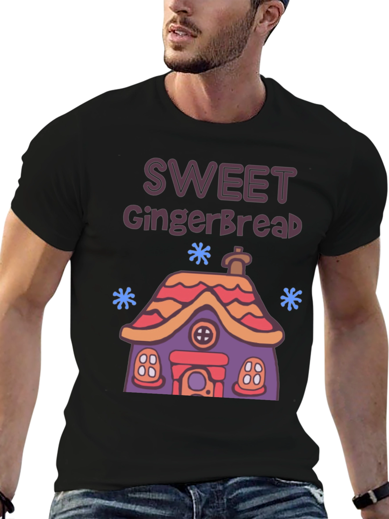 Sweet Gingerbread House Graphic T-Shirt
