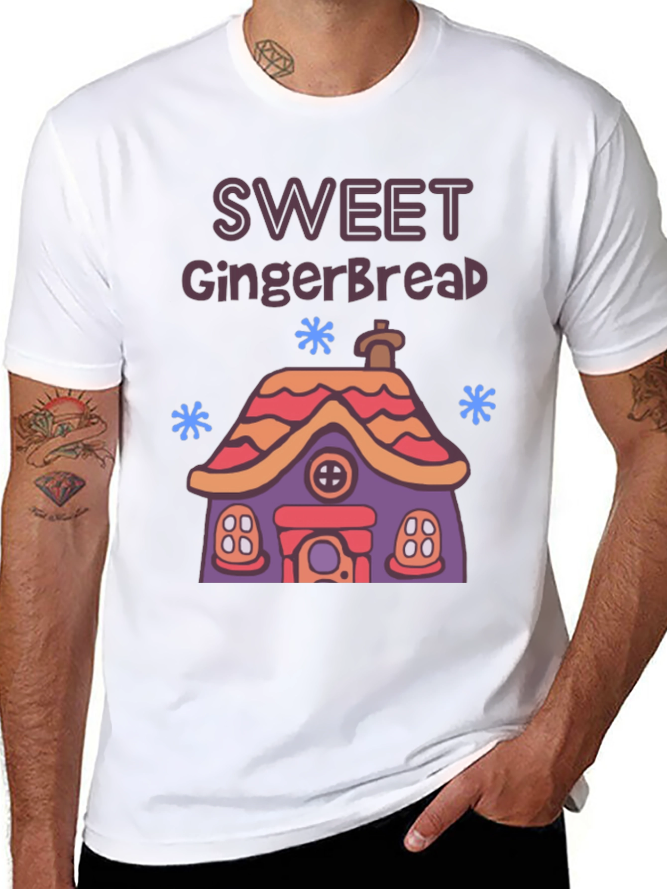 Sweet Gingerbread House Graphic T-Shirt