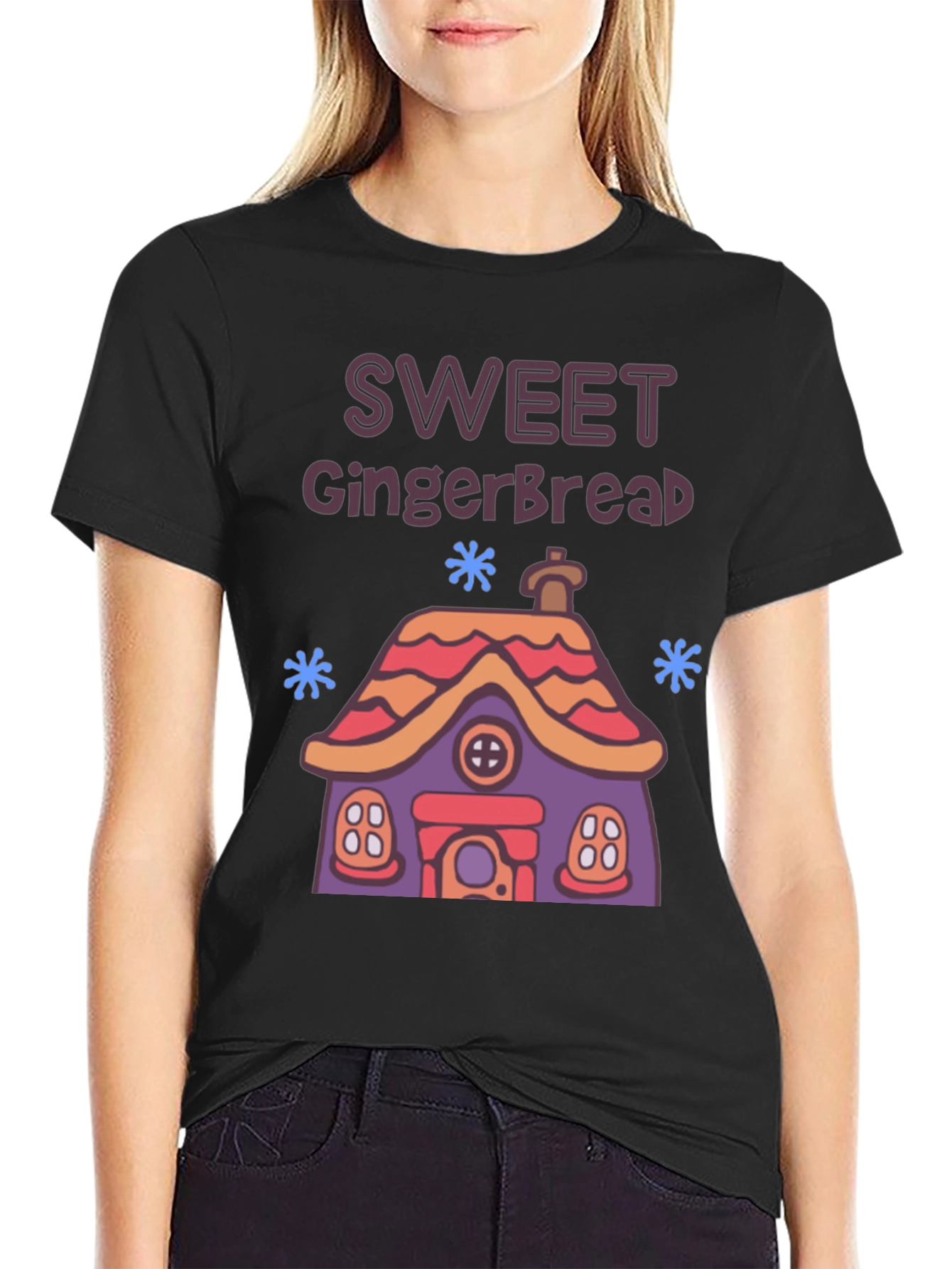 Sweet Gingerbread House Graphic T-Shirt