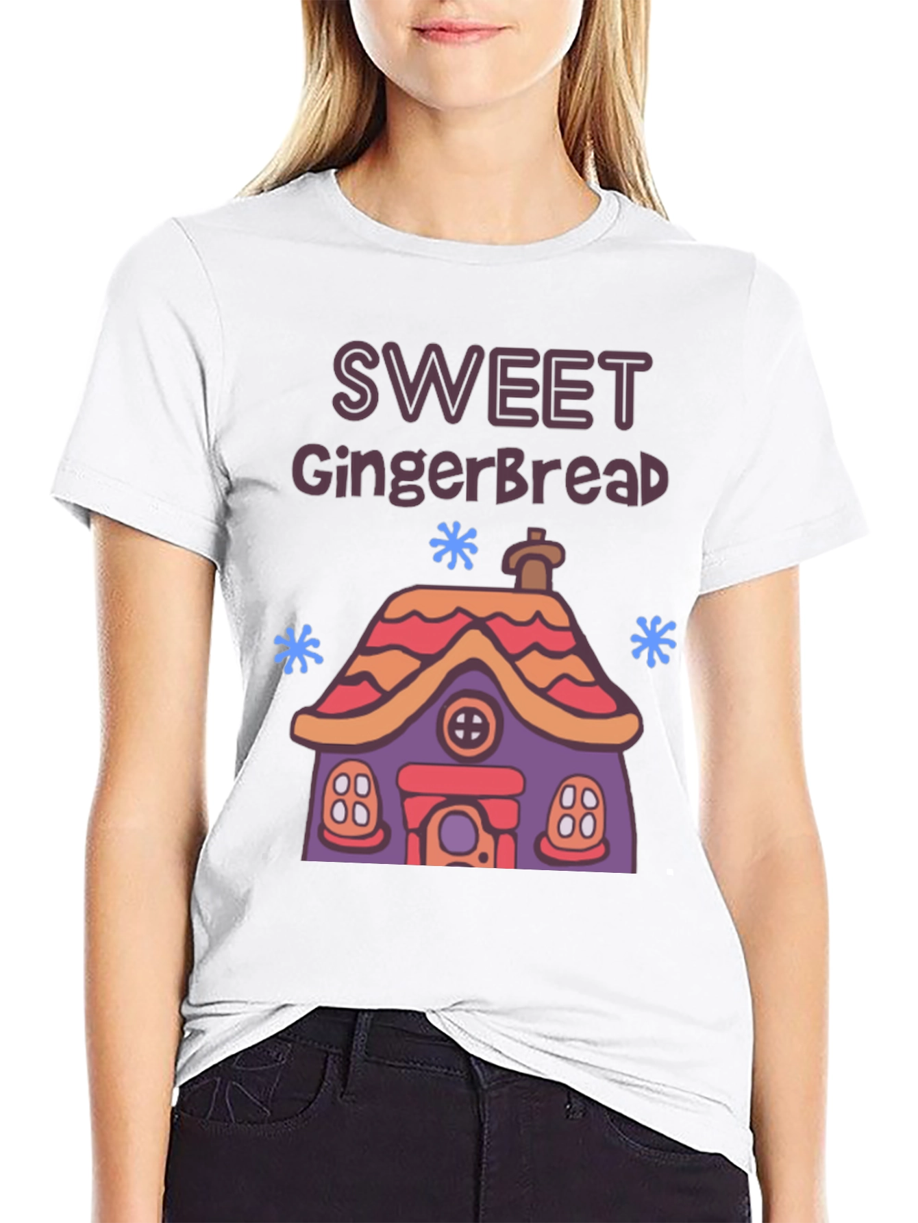 Sweet Gingerbread House Graphic T-Shirt