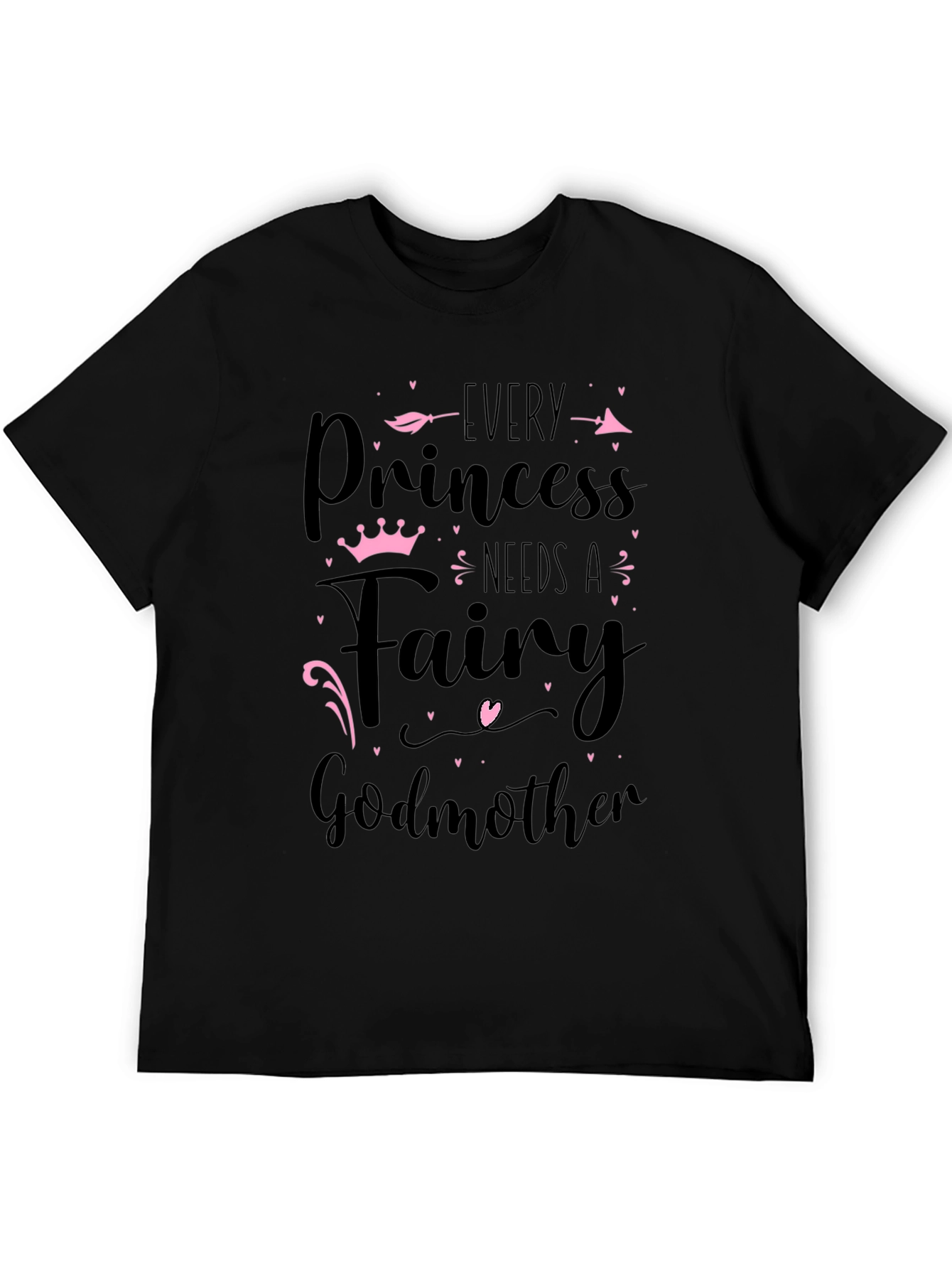 Princess Fairy Godmother Graphic T-Shirt - Black
