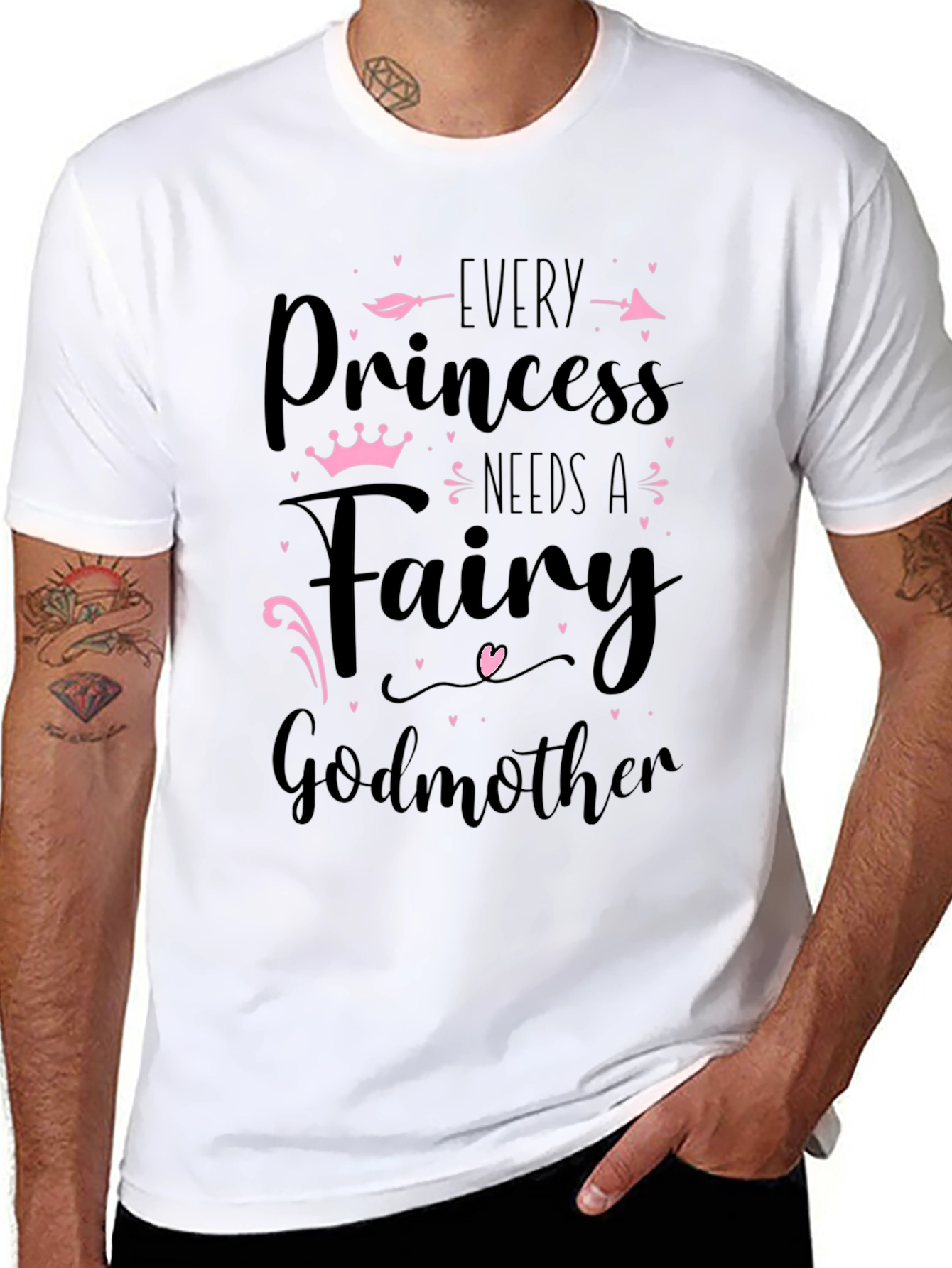 Princess Fairy Godmother Graphic T-Shirt - Black