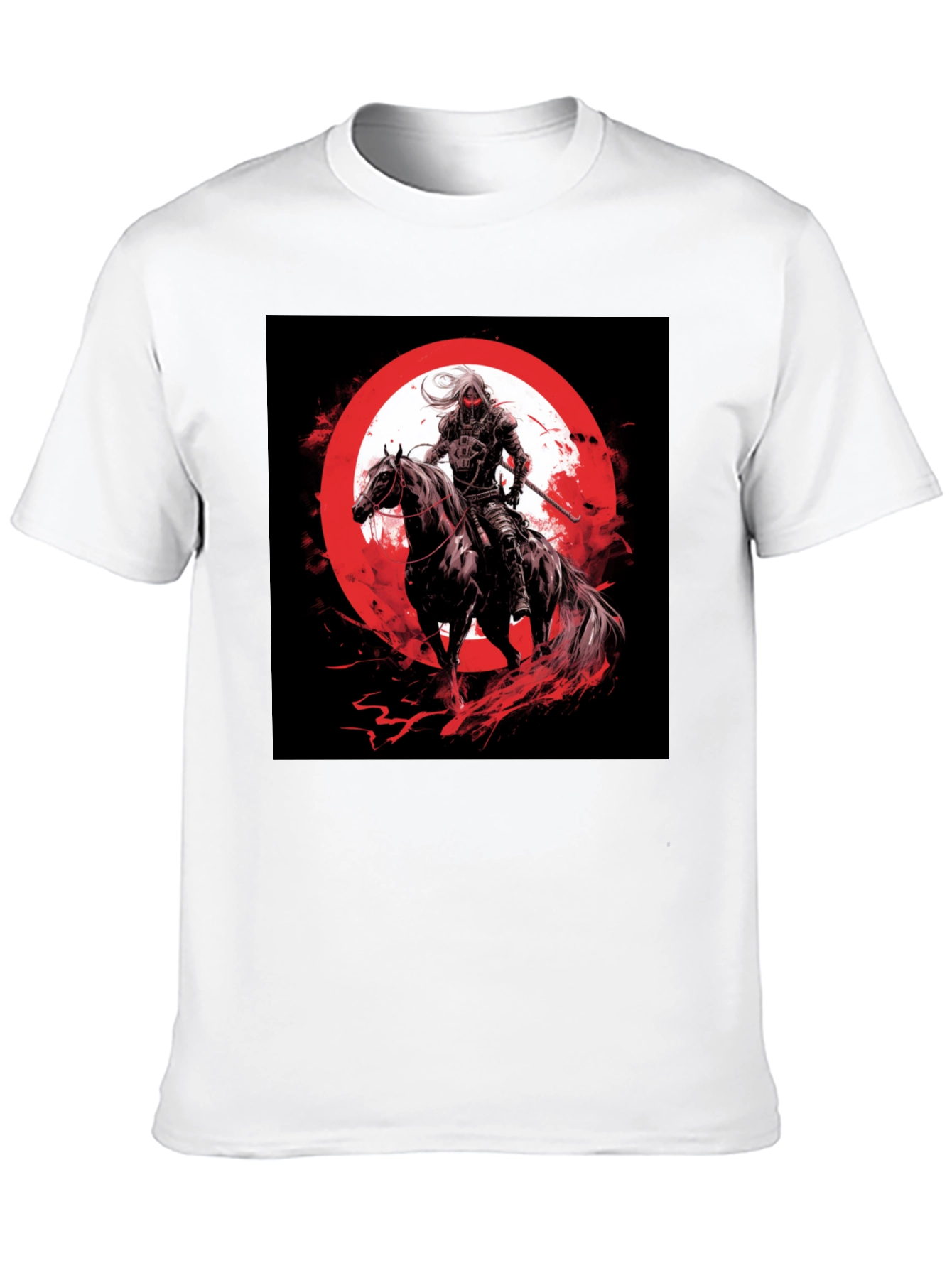 Warrior on Horseback Black T-Shirt