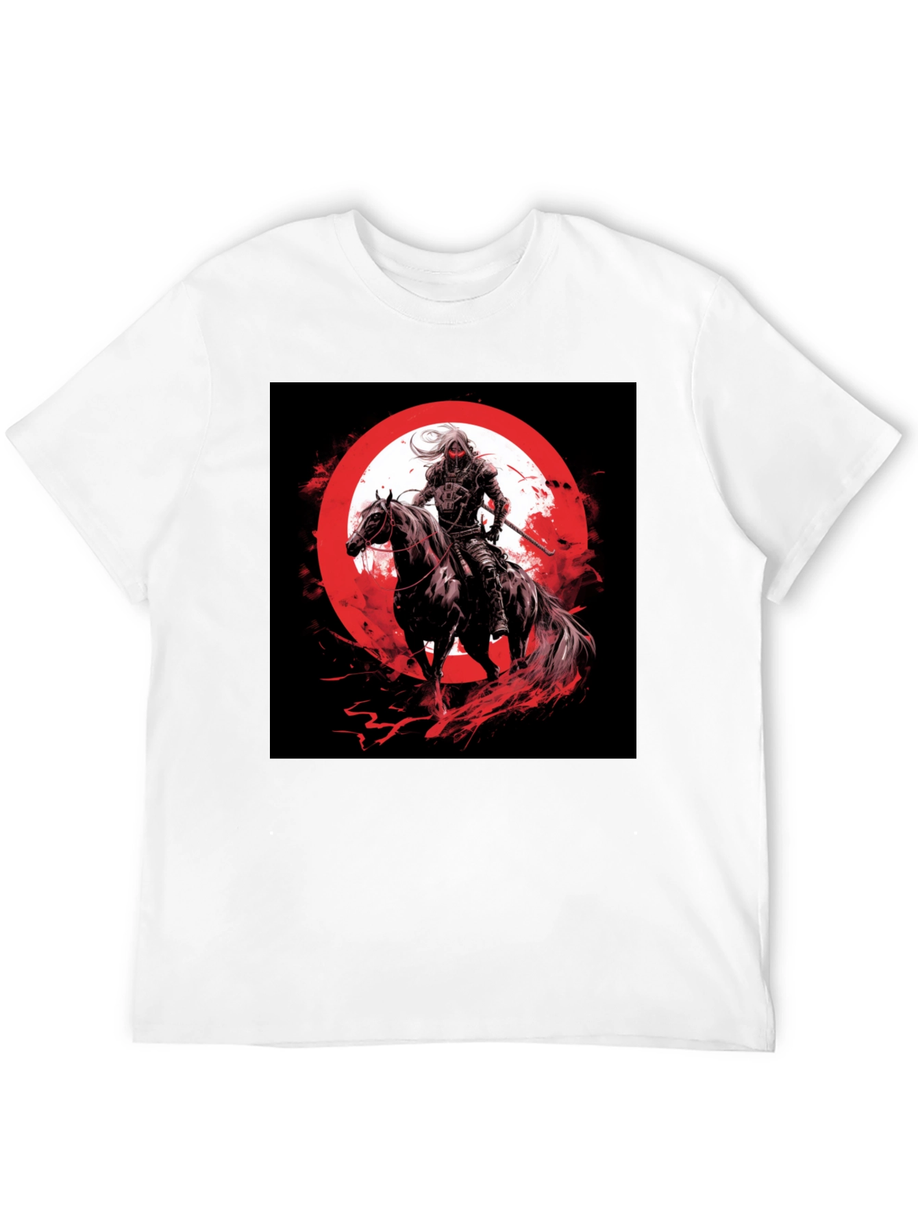 Warrior on Horseback Black T-Shirt