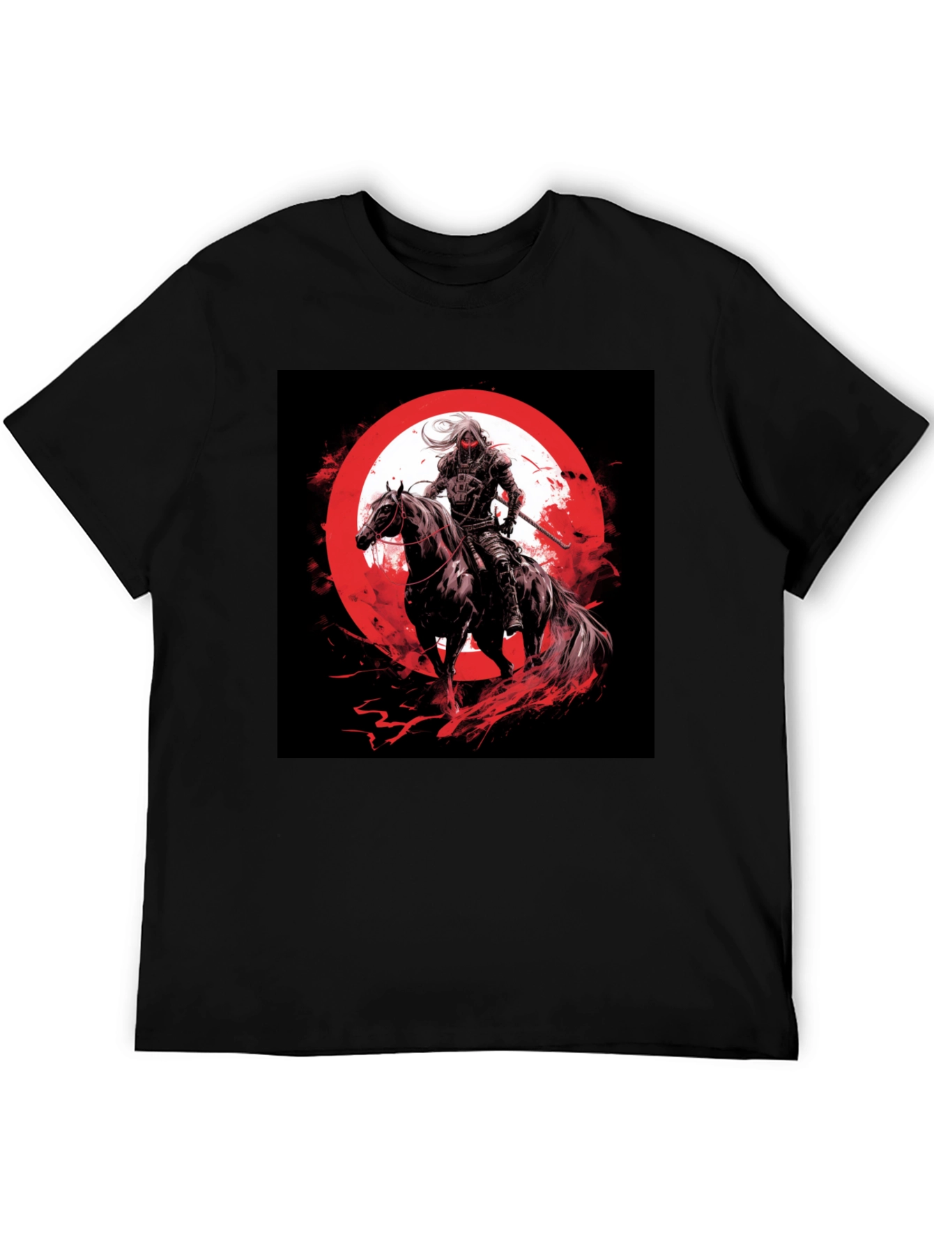 Warrior on Horseback Black T-Shirt