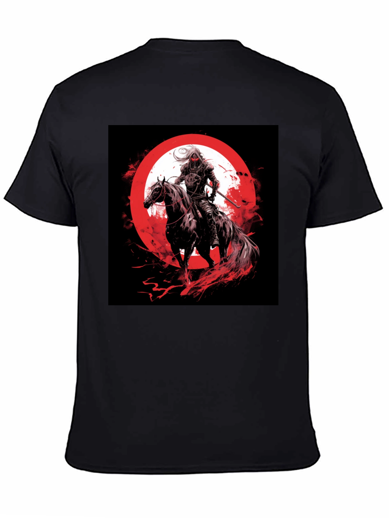 Warrior on Horseback Black T-Shirt