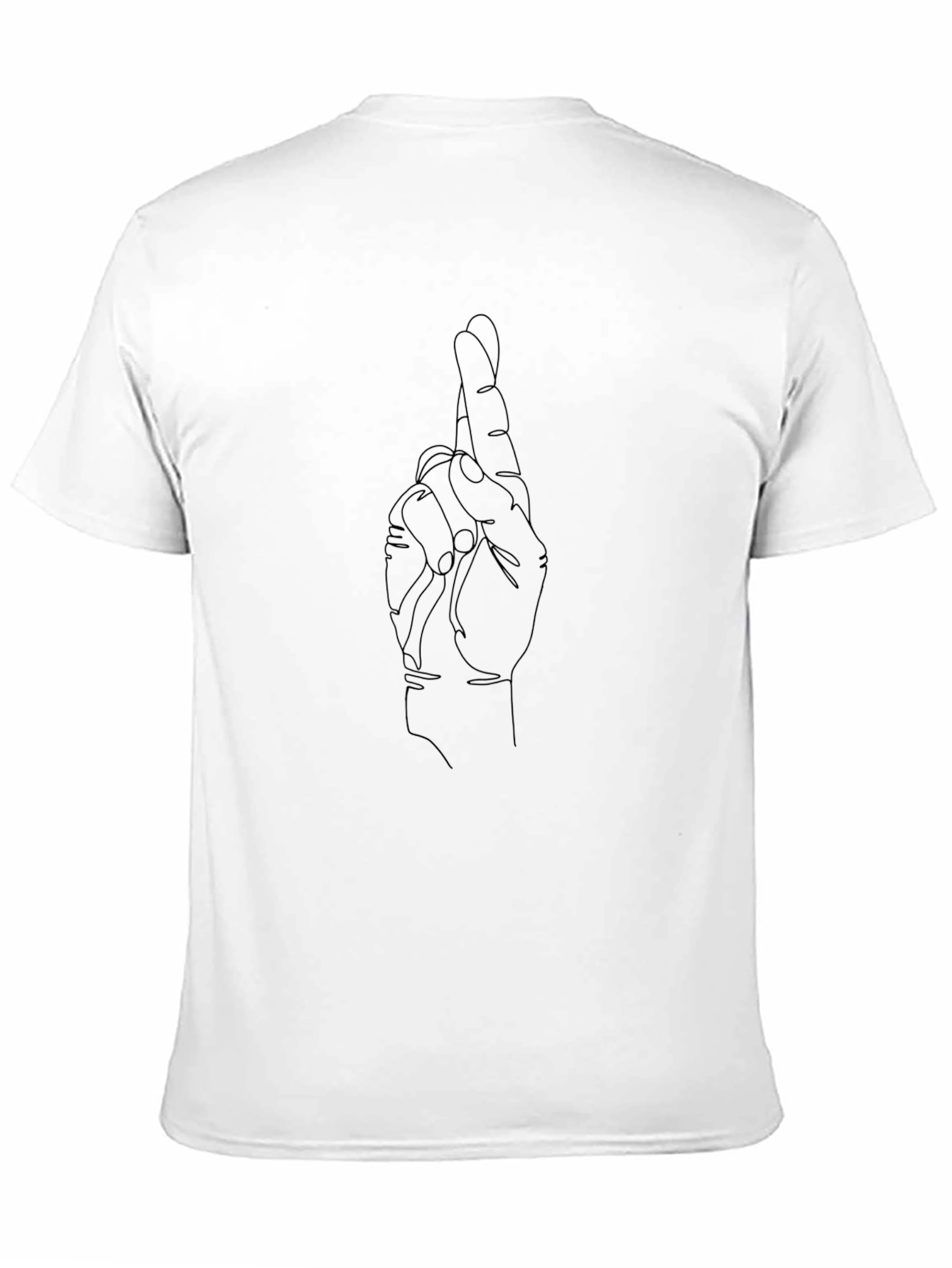 Fingers Crossed Graphic Black Tee