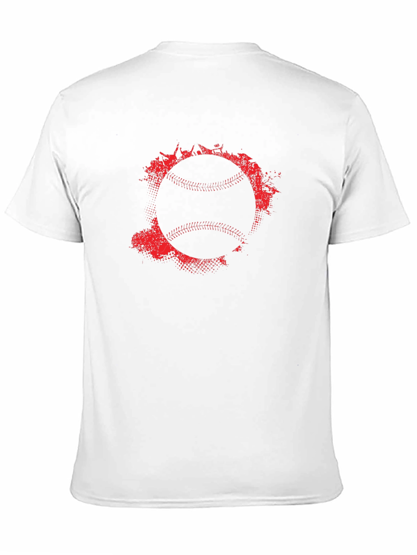 Baseball Graphic Tee - Red Splatter Ball Design