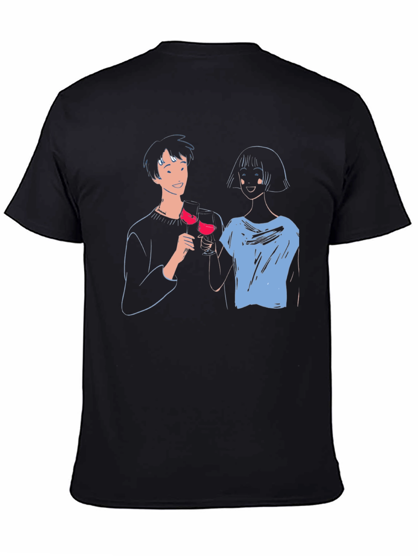 Cheers! Graphic Print Crew Neck T-Shirt