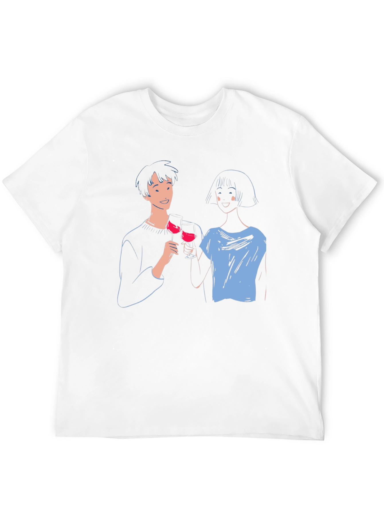 Cheers! Graphic Print Crew Neck T-Shirt