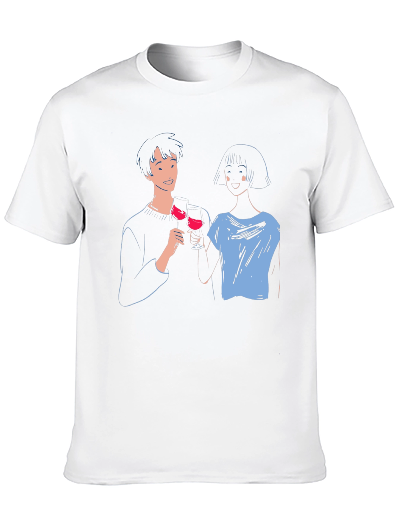 Cheers! Graphic Print Crew Neck T-Shirt
