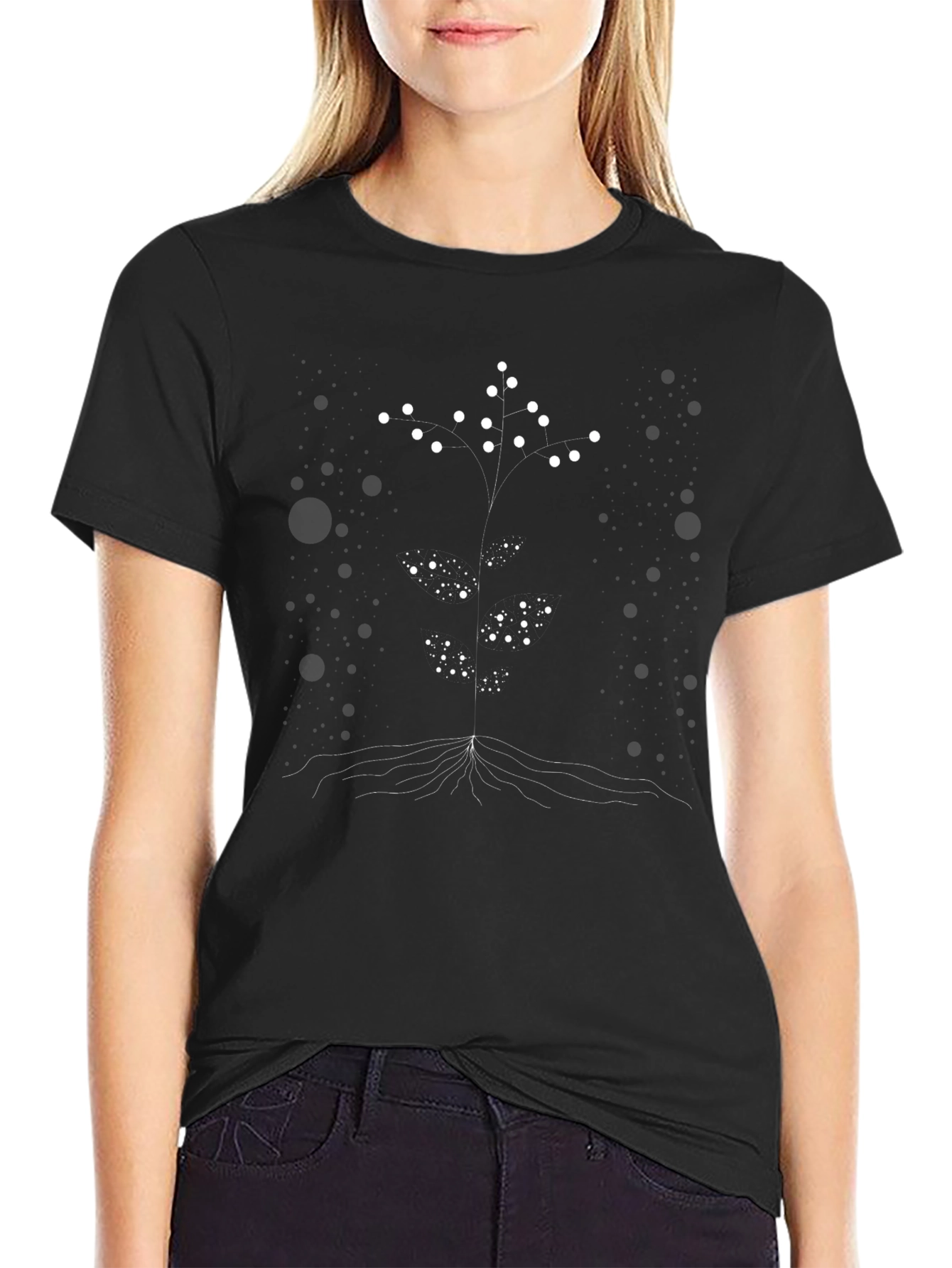 Abstract Tree Graphic Tee - Mens Black T-Shirt
