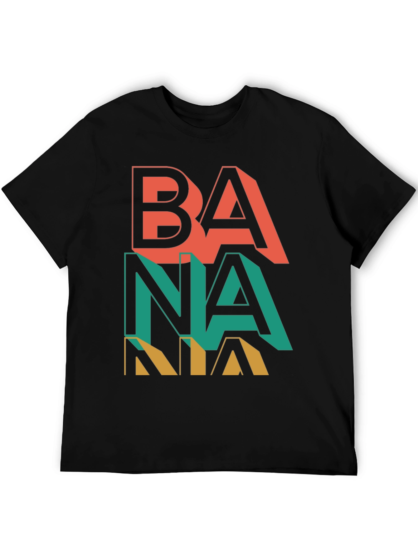 Retro Banana Graphic Tee - Mens Black T-Shirt
