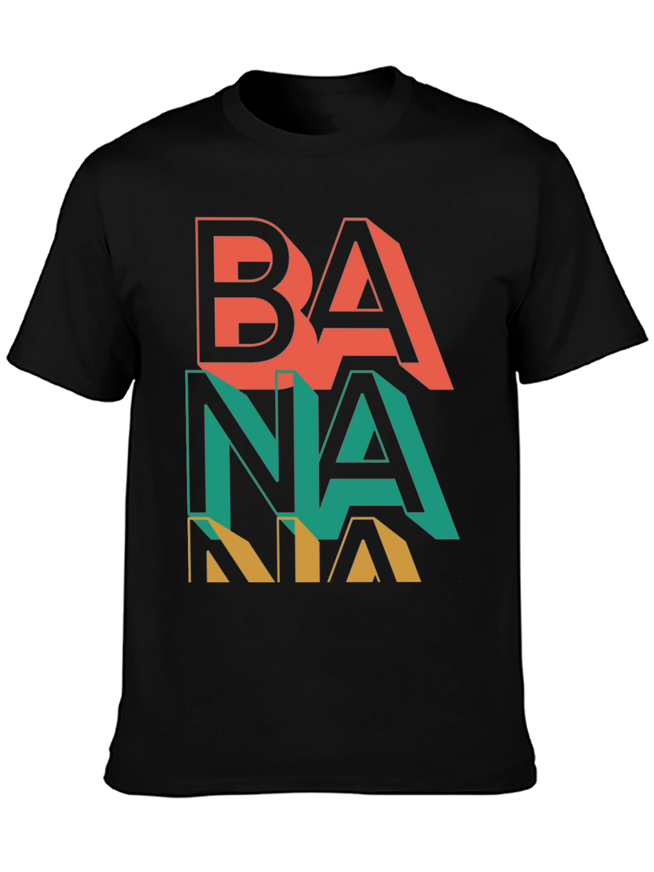 Retro Banana Graphic Tee - Mens Black T-Shirt