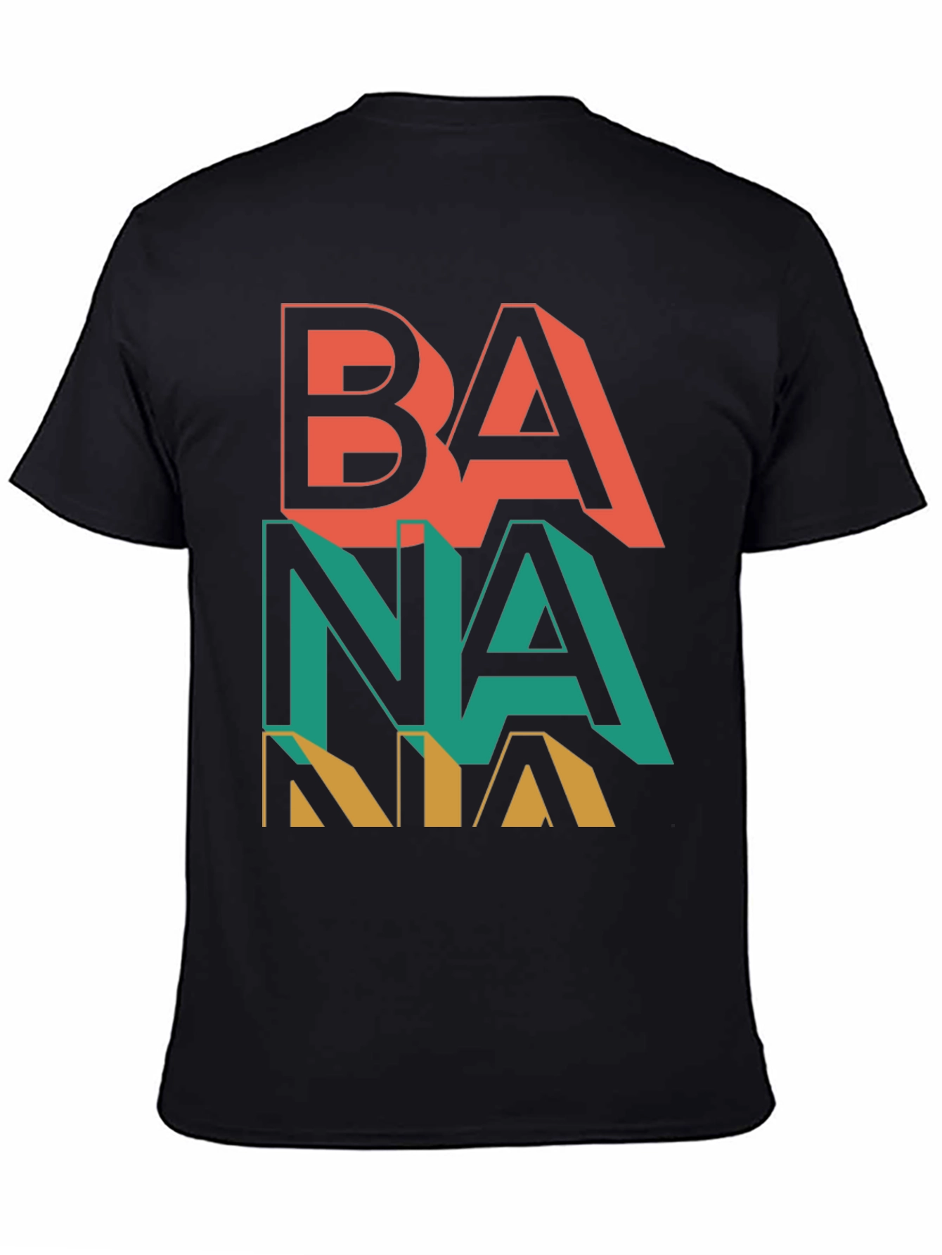 Retro Banana Graphic Tee - Mens Black T-Shirt