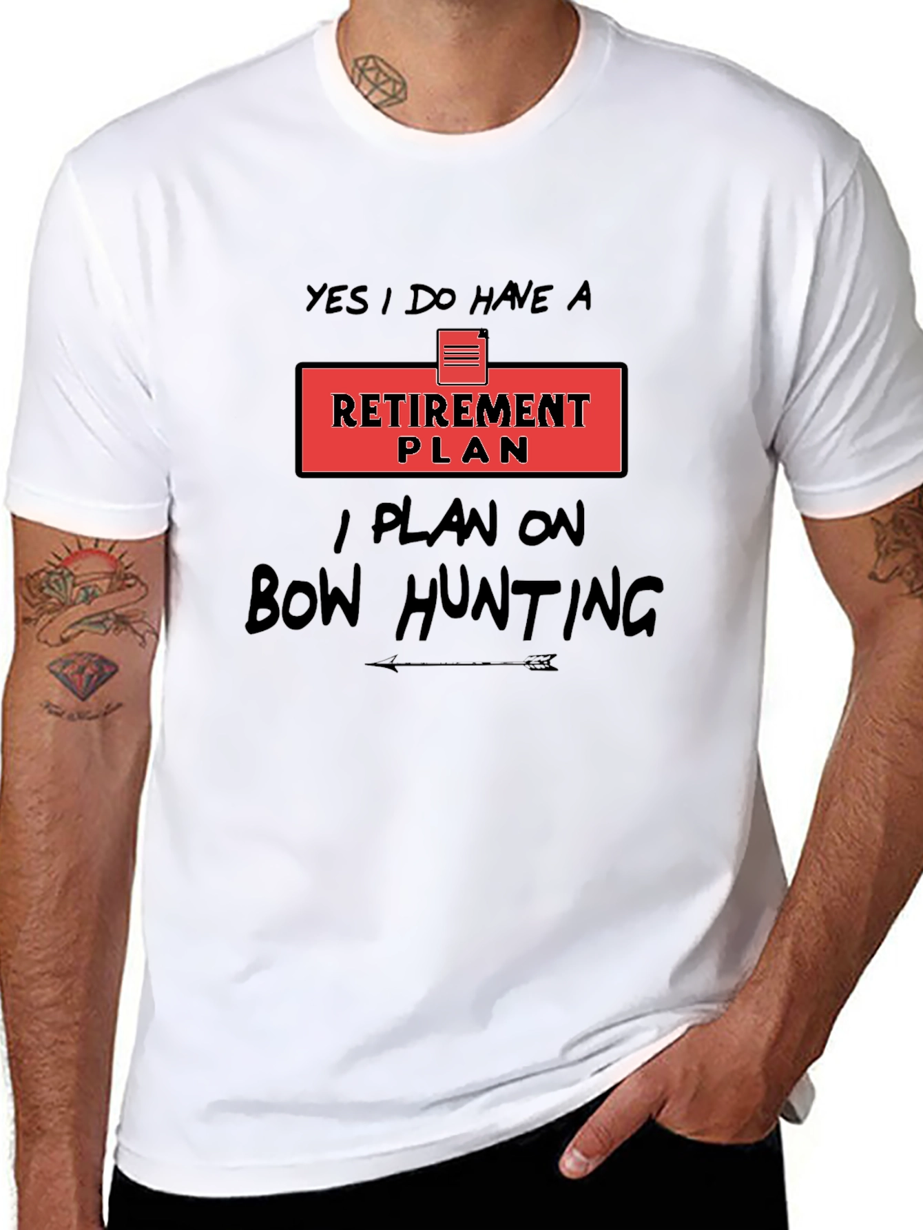 Retirement Plan Bow Hunting Graphic Tee