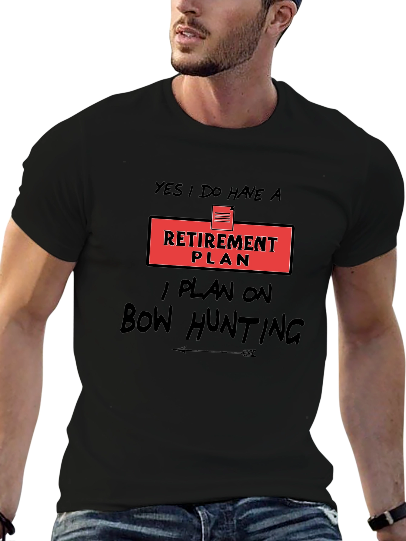 Retirement Plan Bow Hunting Graphic Tee