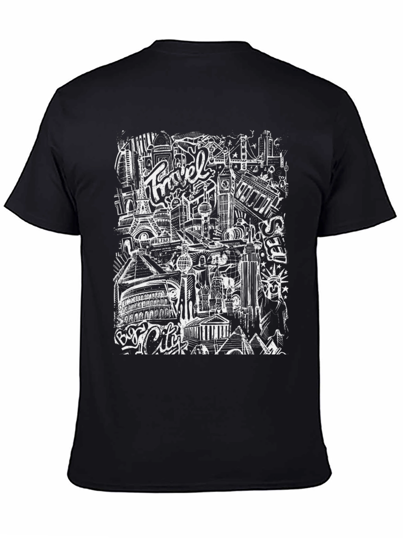 Travel City Graphic Tee - Black