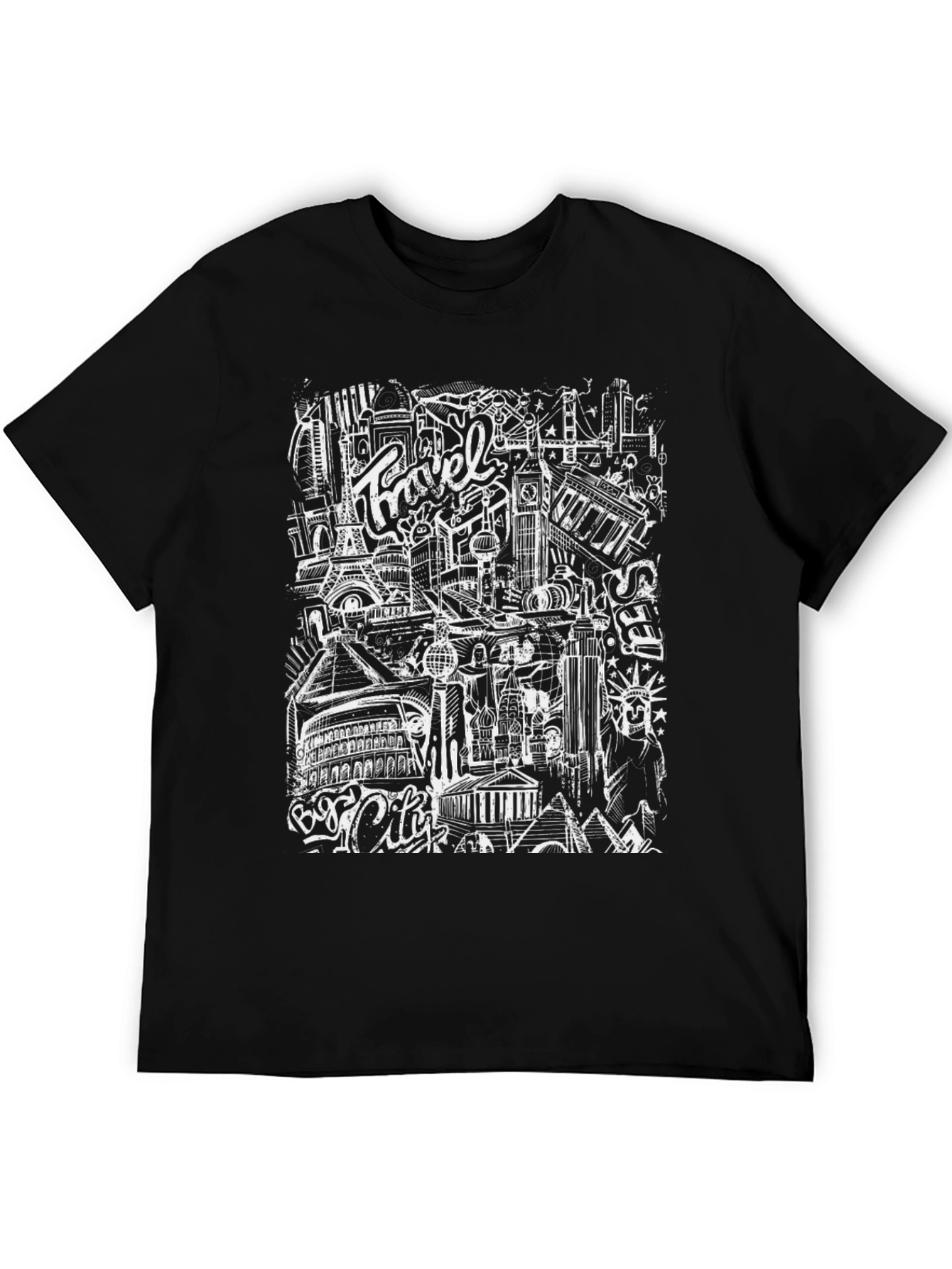 Travel City Graphic Tee - Black