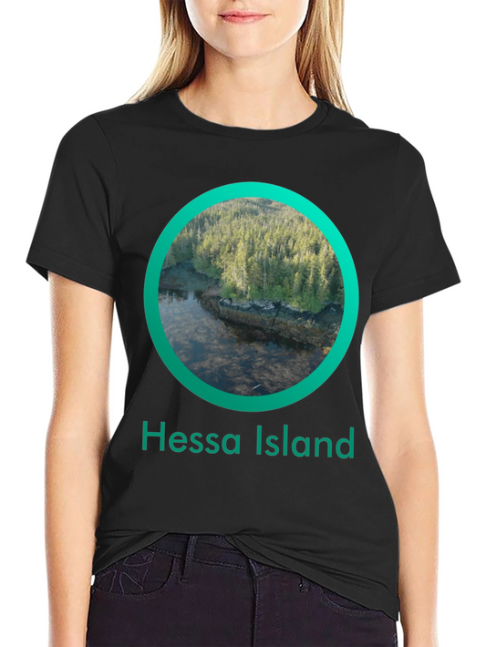 Hessa Island T-Shirt - Nature Circle Design