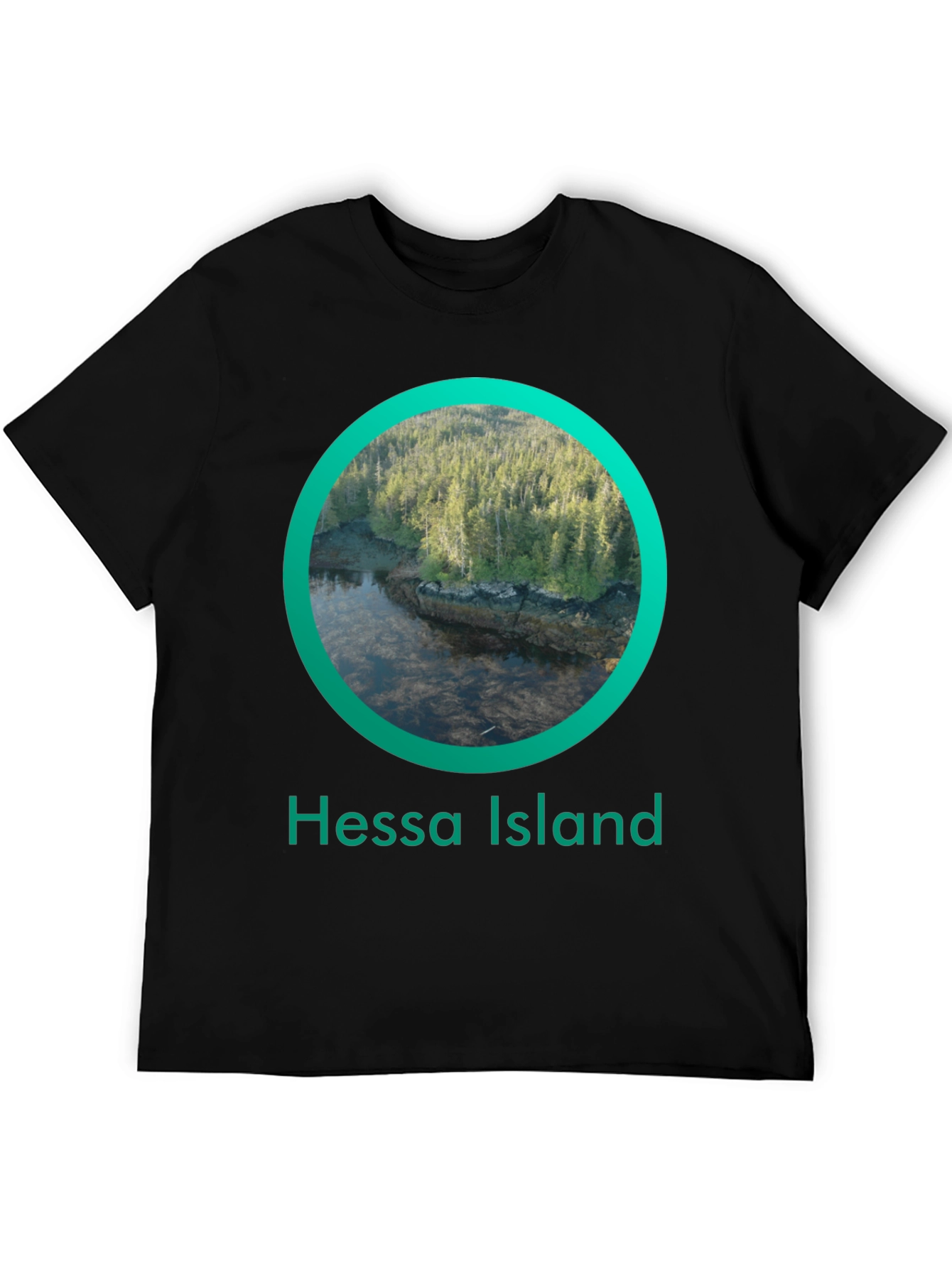 Hessa Island T-Shirt - Nature Circle Design
