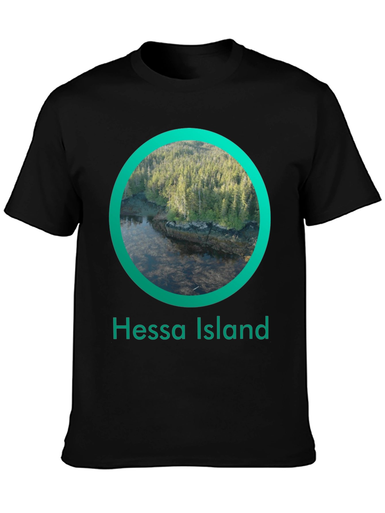 Hessa Island T-Shirt - Nature Circle Design