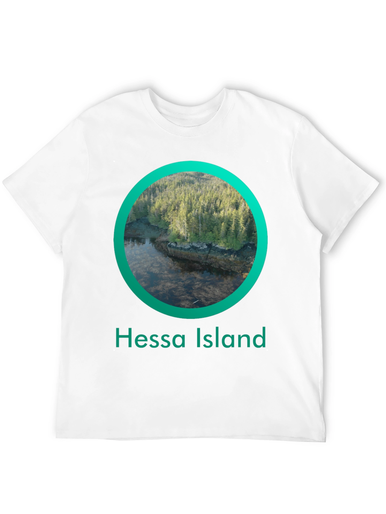 Hessa Island T-Shirt - Nature Circle Design