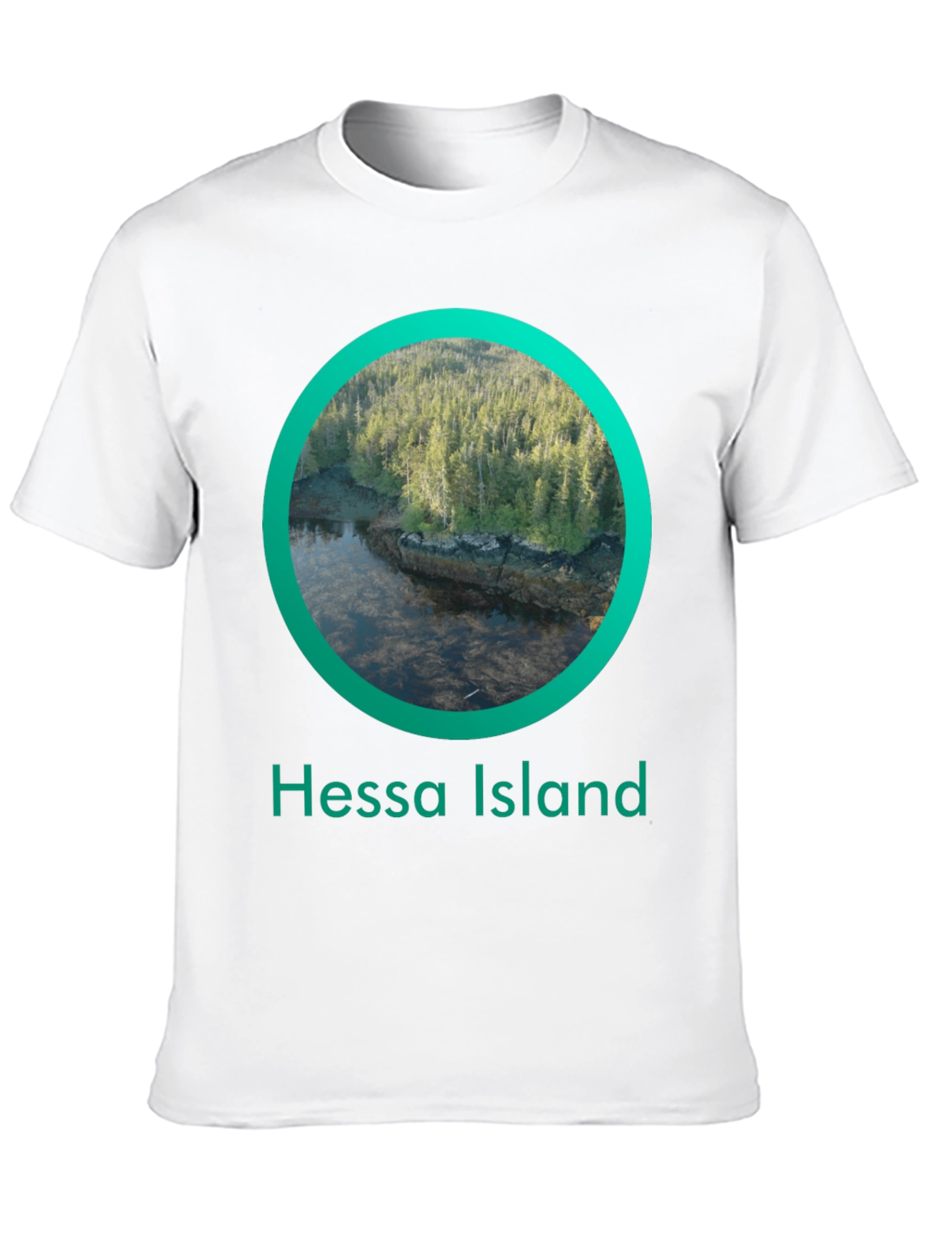 Hessa Island T-Shirt - Nature Circle Design