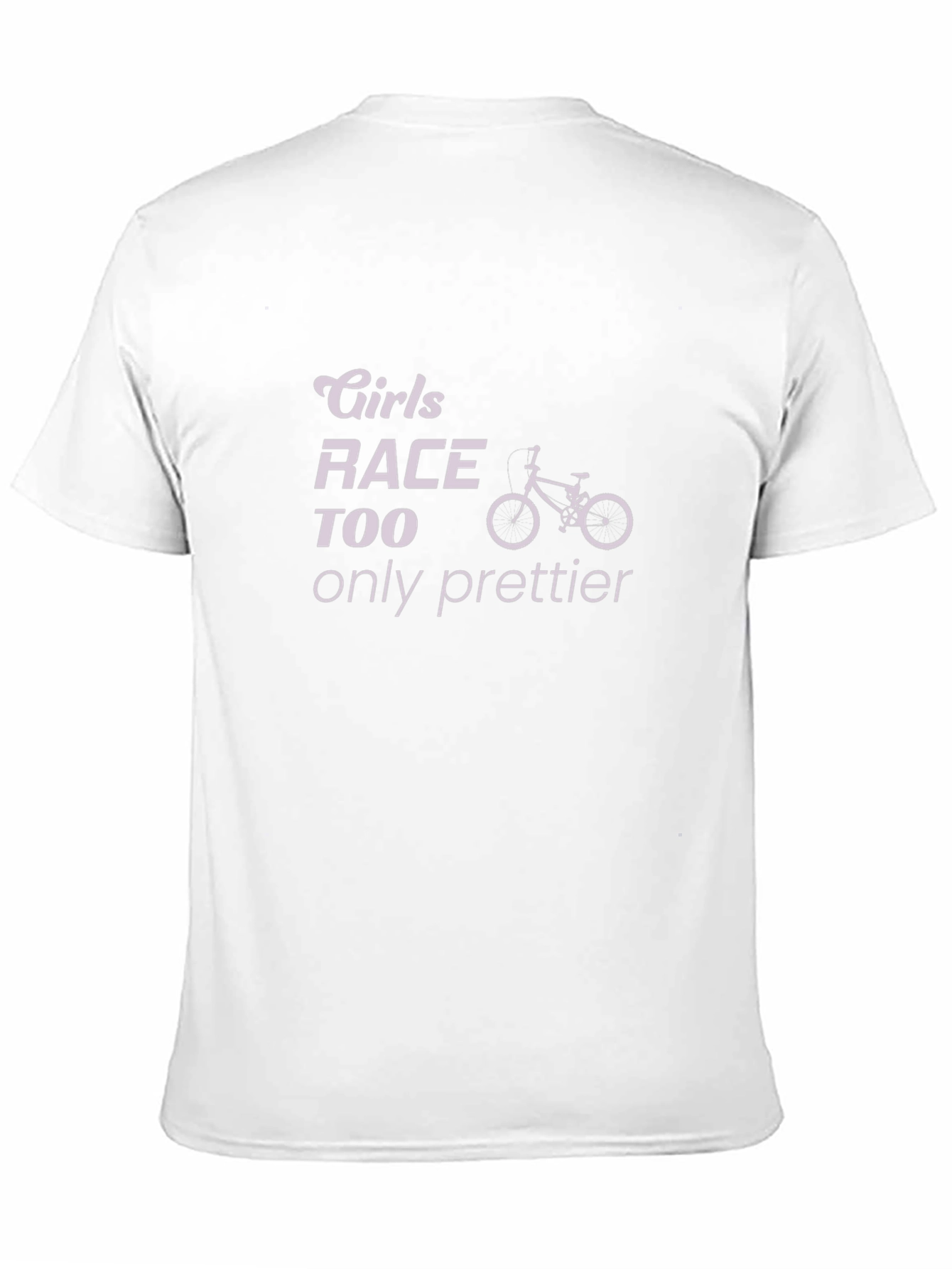 Girls Race Too T-Shirt - Only Prettier Bike Tee
