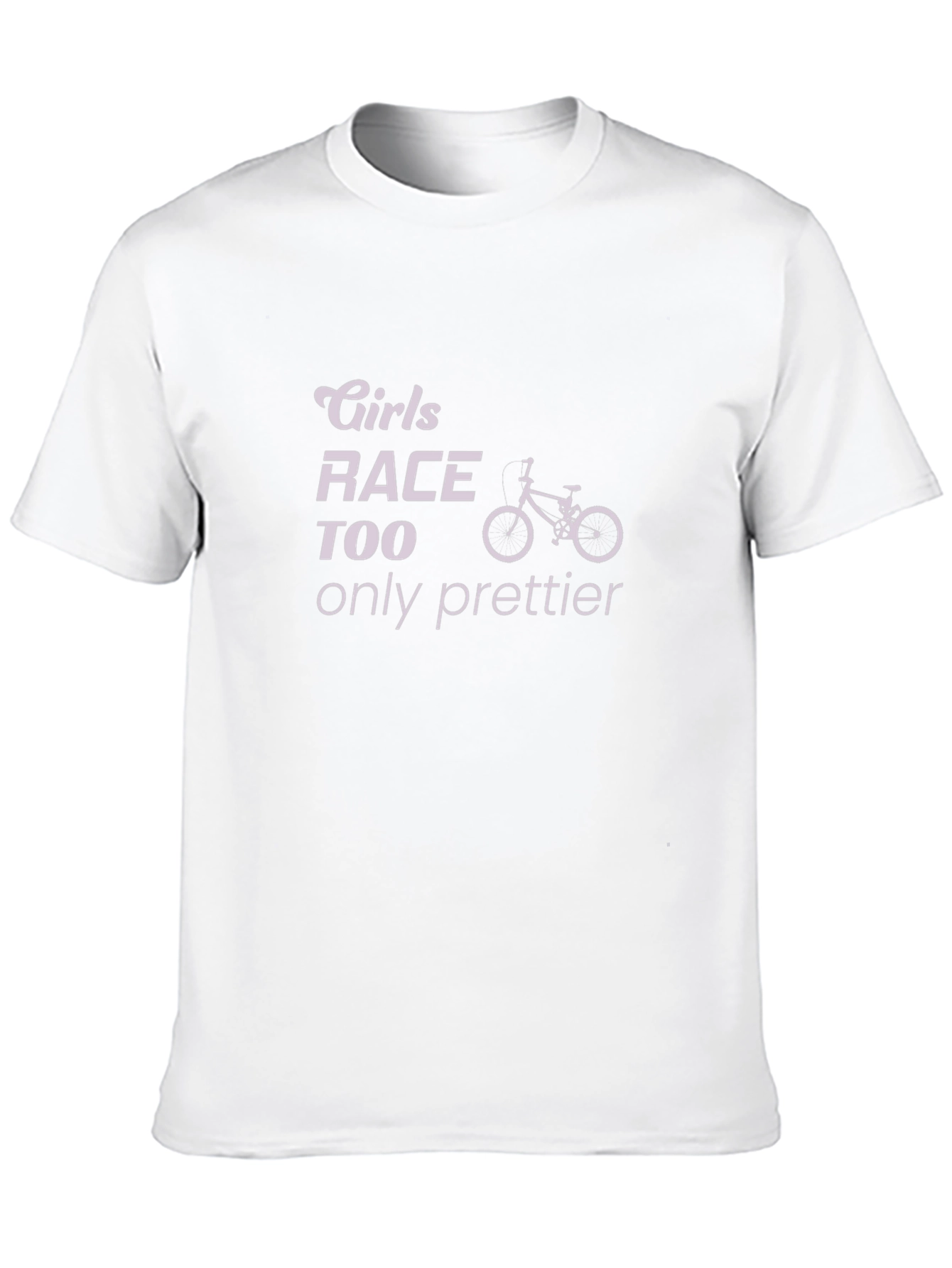 Girls Race Too T-Shirt - Only Prettier Bike Tee