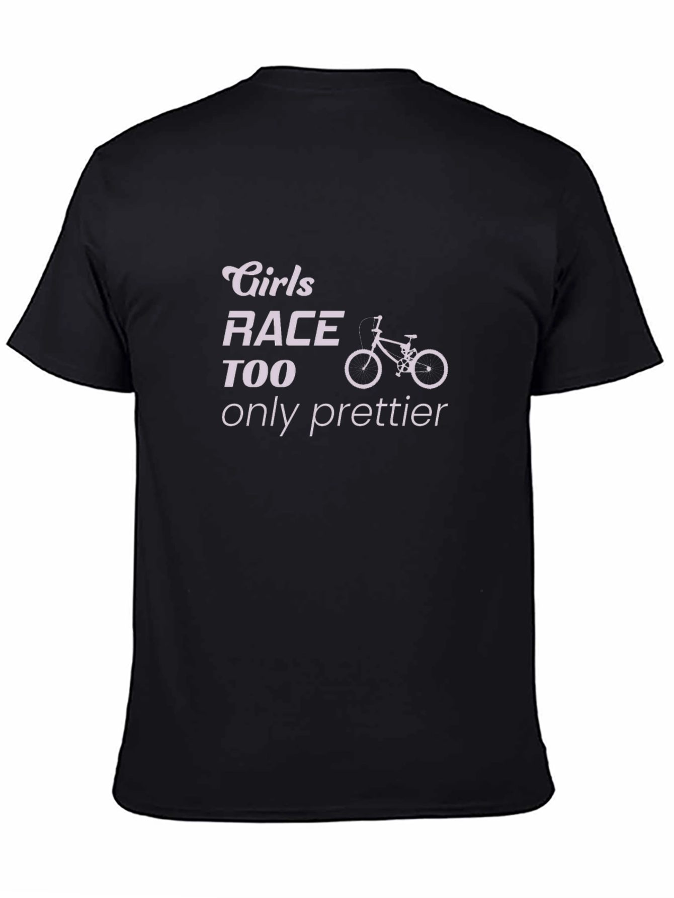Girls Race Too T-Shirt - Only Prettier Bike Tee