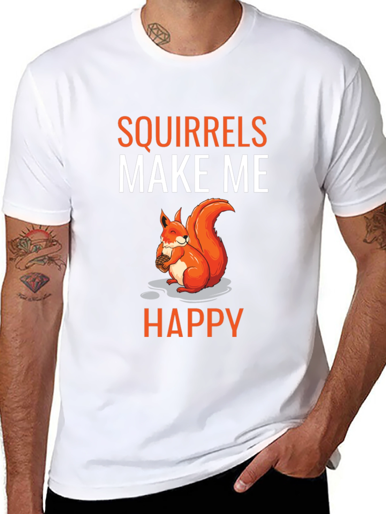 Squirrels Make Me Happy Graphic Tee