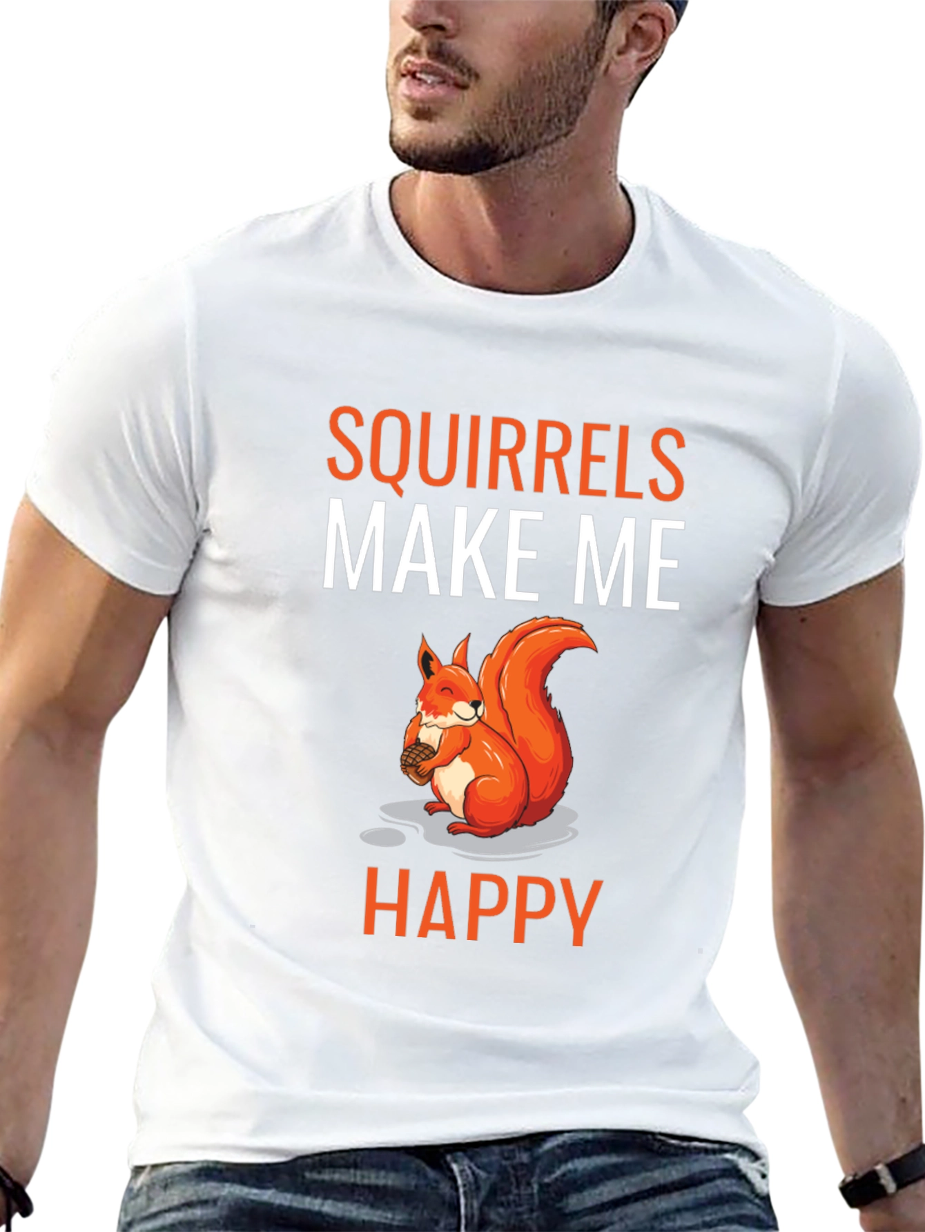 Squirrels Make Me Happy Graphic Tee