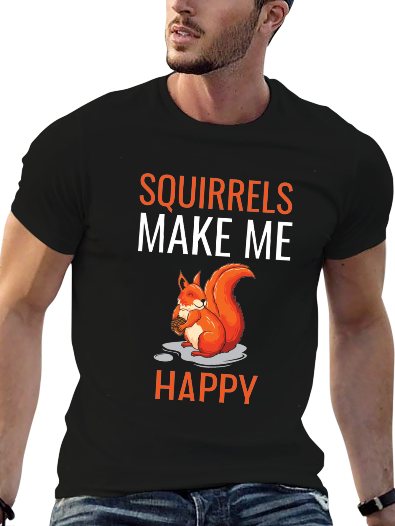 Squirrels Make Me Happy Graphic Tee