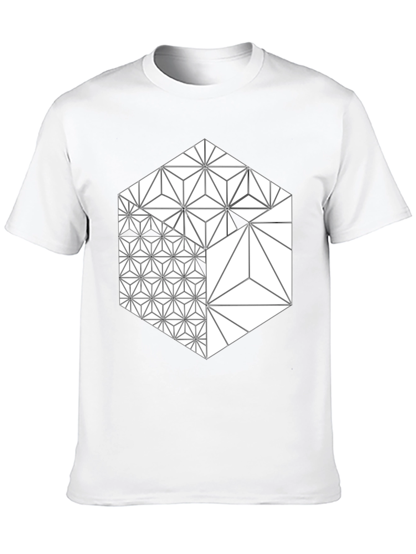 Geometric Hexagon T-Shirt - Modern Graphic Tee