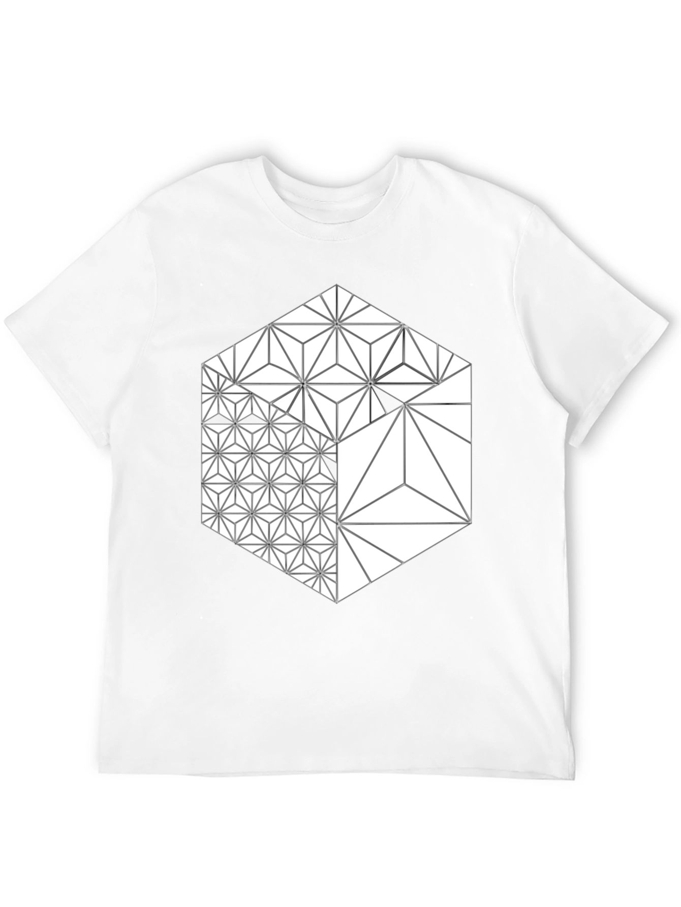 Geometric Hexagon T-Shirt - Modern Graphic Tee