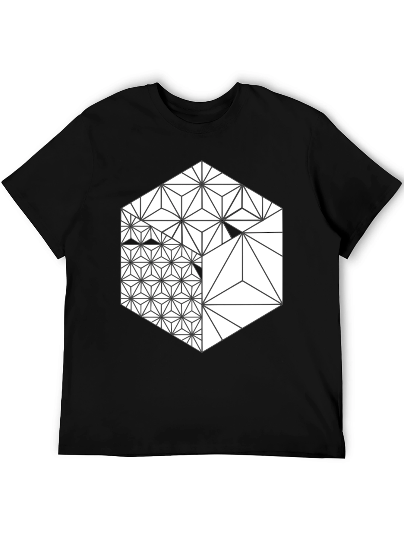 Geometric Hexagon T-Shirt - Modern Graphic Tee