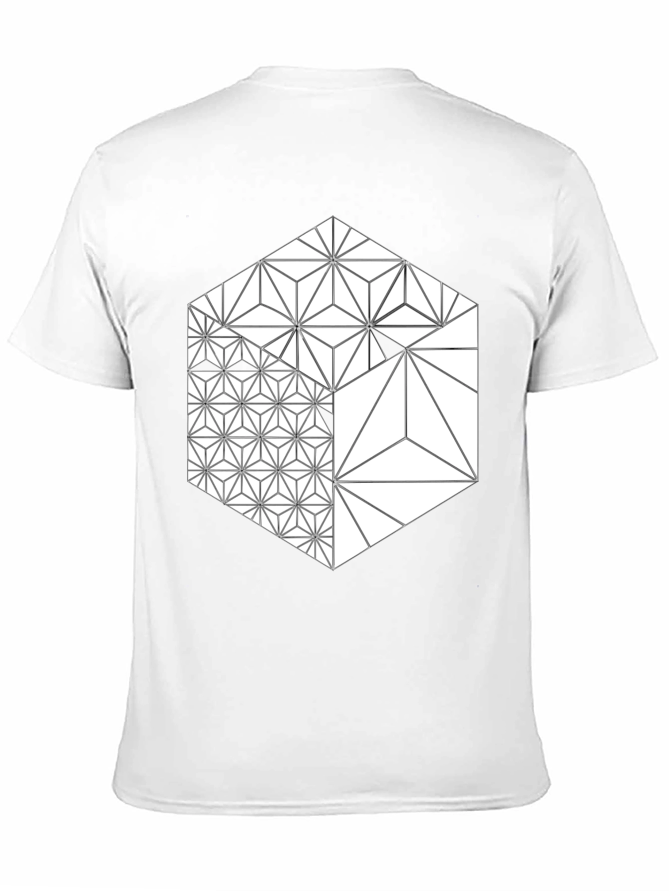 Geometric Hexagon T-Shirt - Modern Graphic Tee