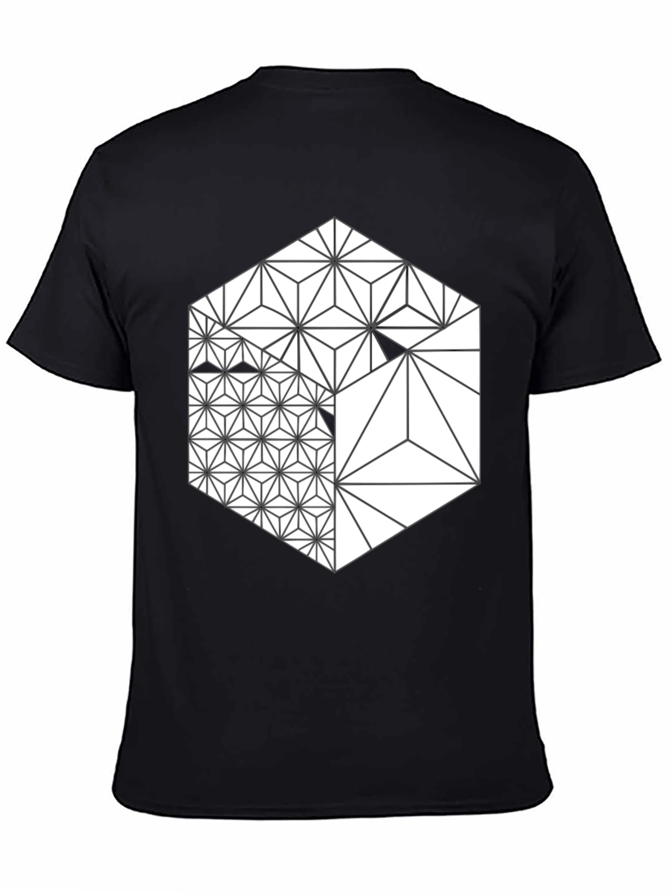 Geometric Hexagon T-Shirt - Modern Graphic Tee