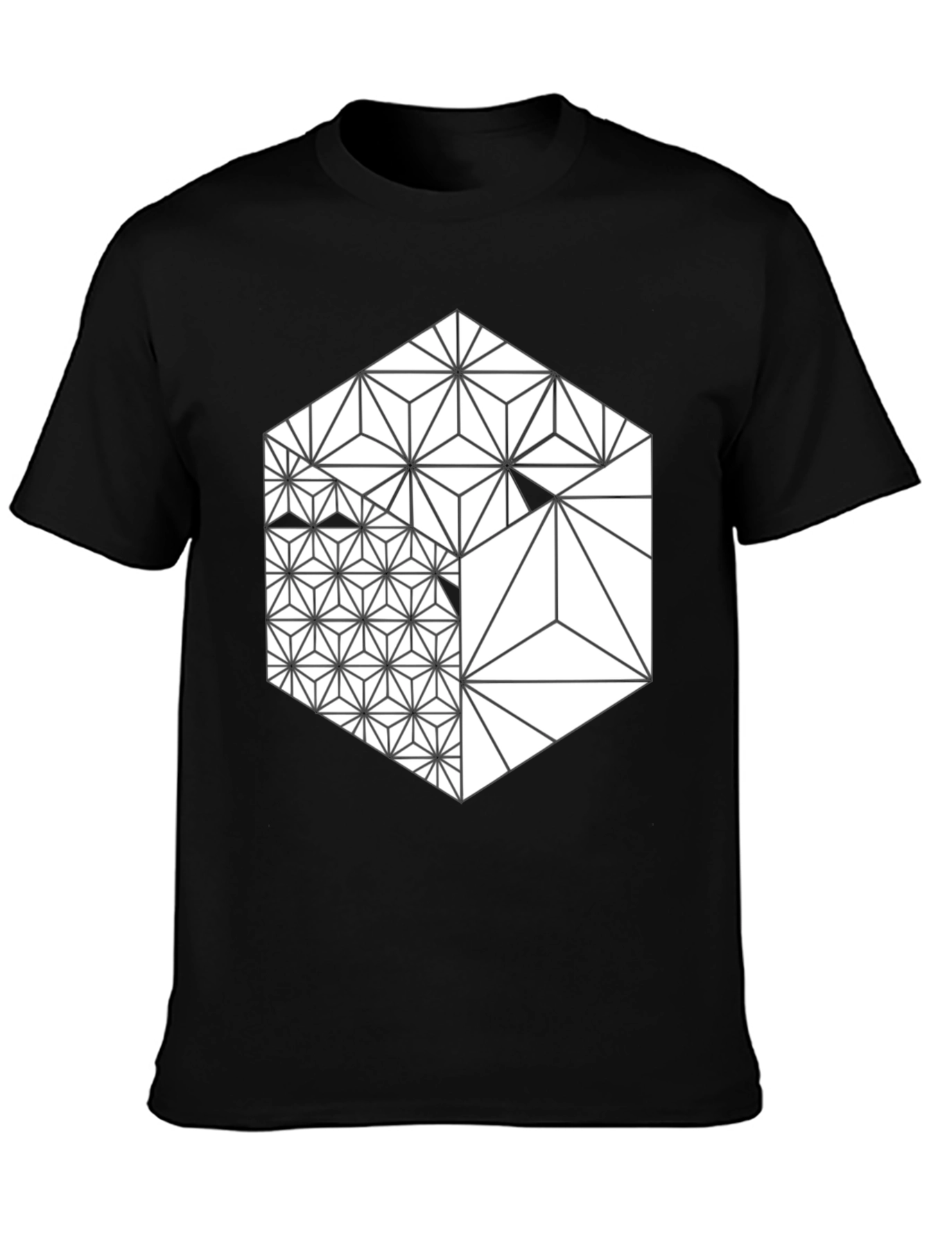 Geometric Hexagon T-Shirt - Modern Graphic Tee